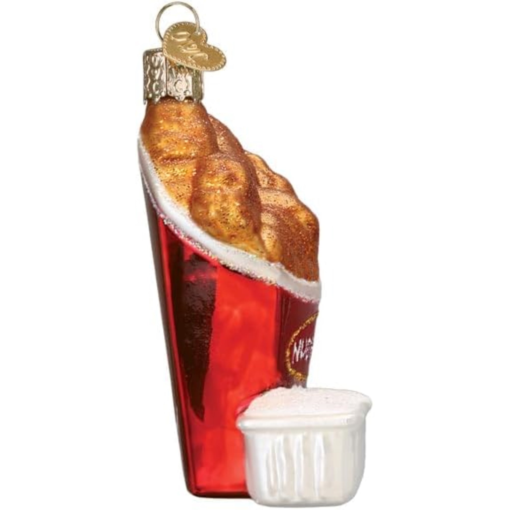 Old World Christmas Blown Glass Ornament for Christmas Tree, Chicken Nuggets (with OWC Gift Box)