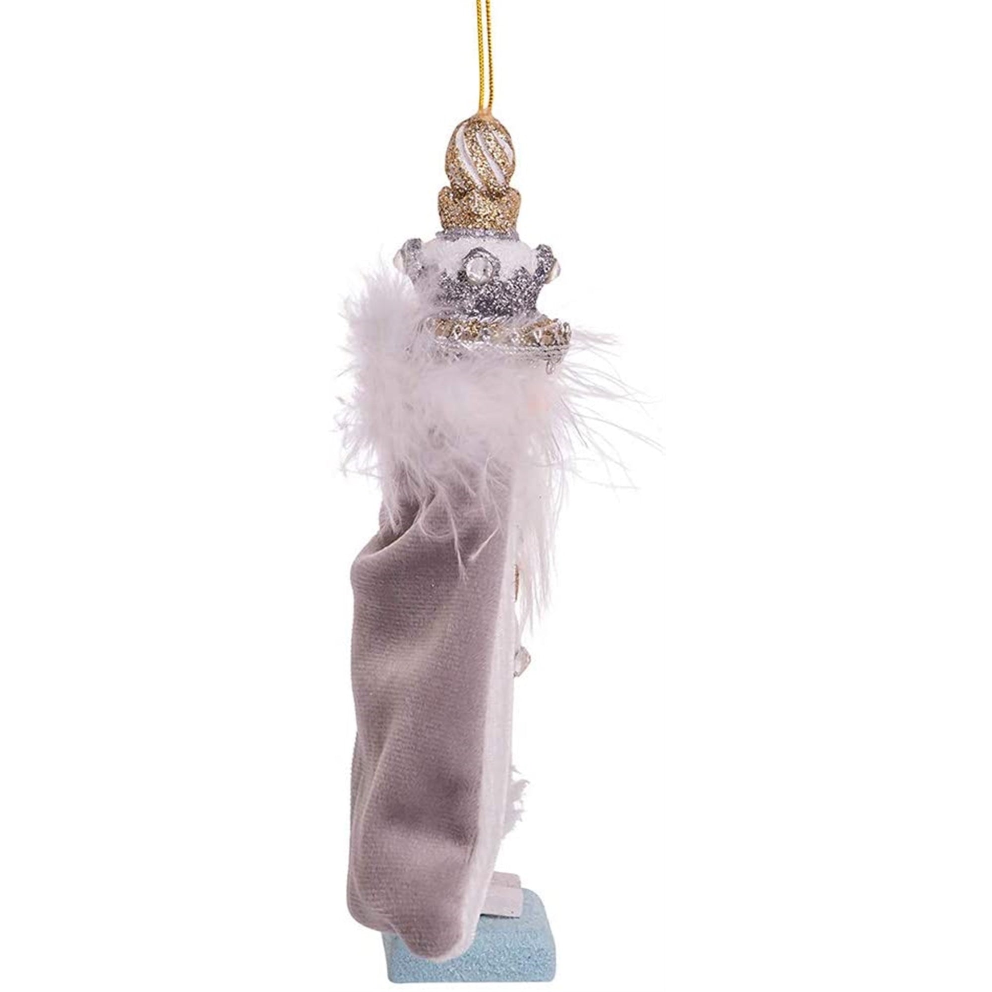 Kurt Adler Wood Ornament for Christmas Tree, Swarovski King Nutcracker