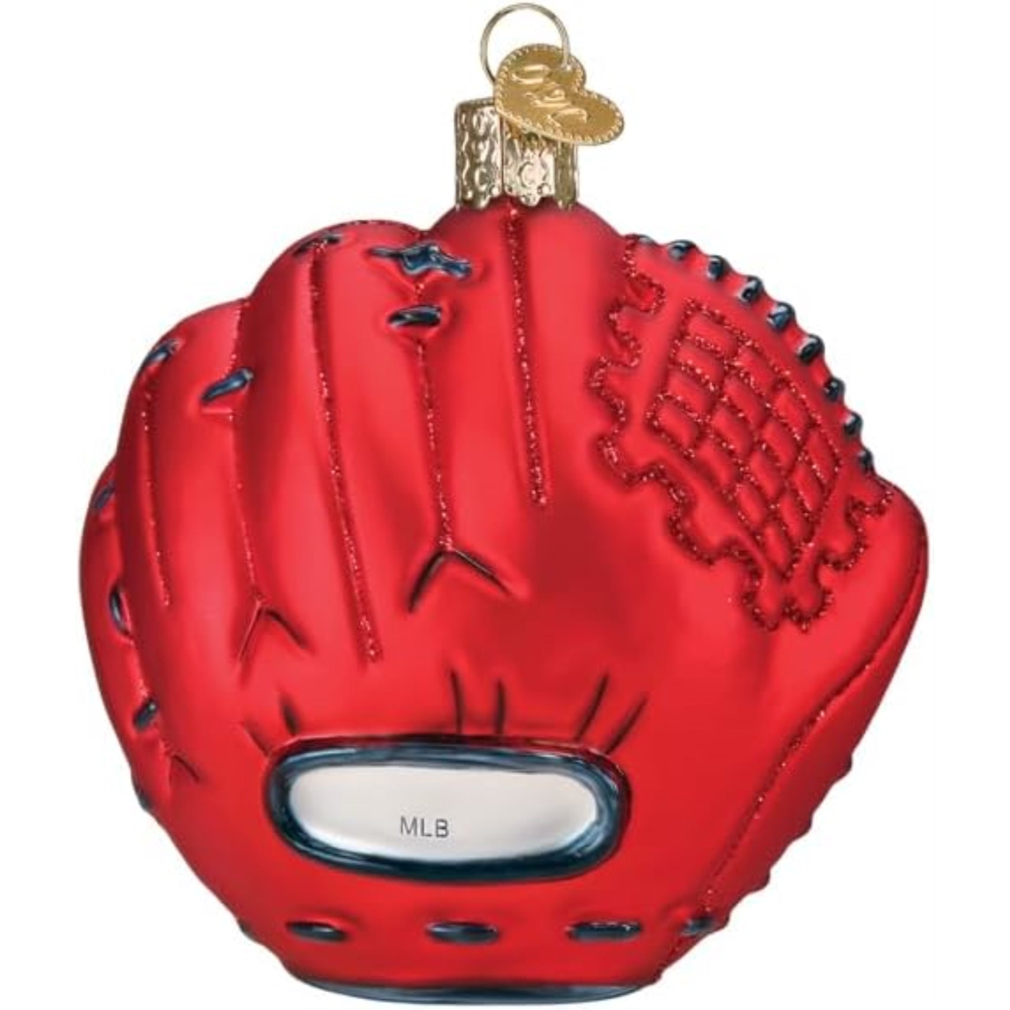 Old World Christmas Blown Glass Ornament for Christmas Tree, Atlanta Braves Baseball Mitt (with OWC Gift Box)