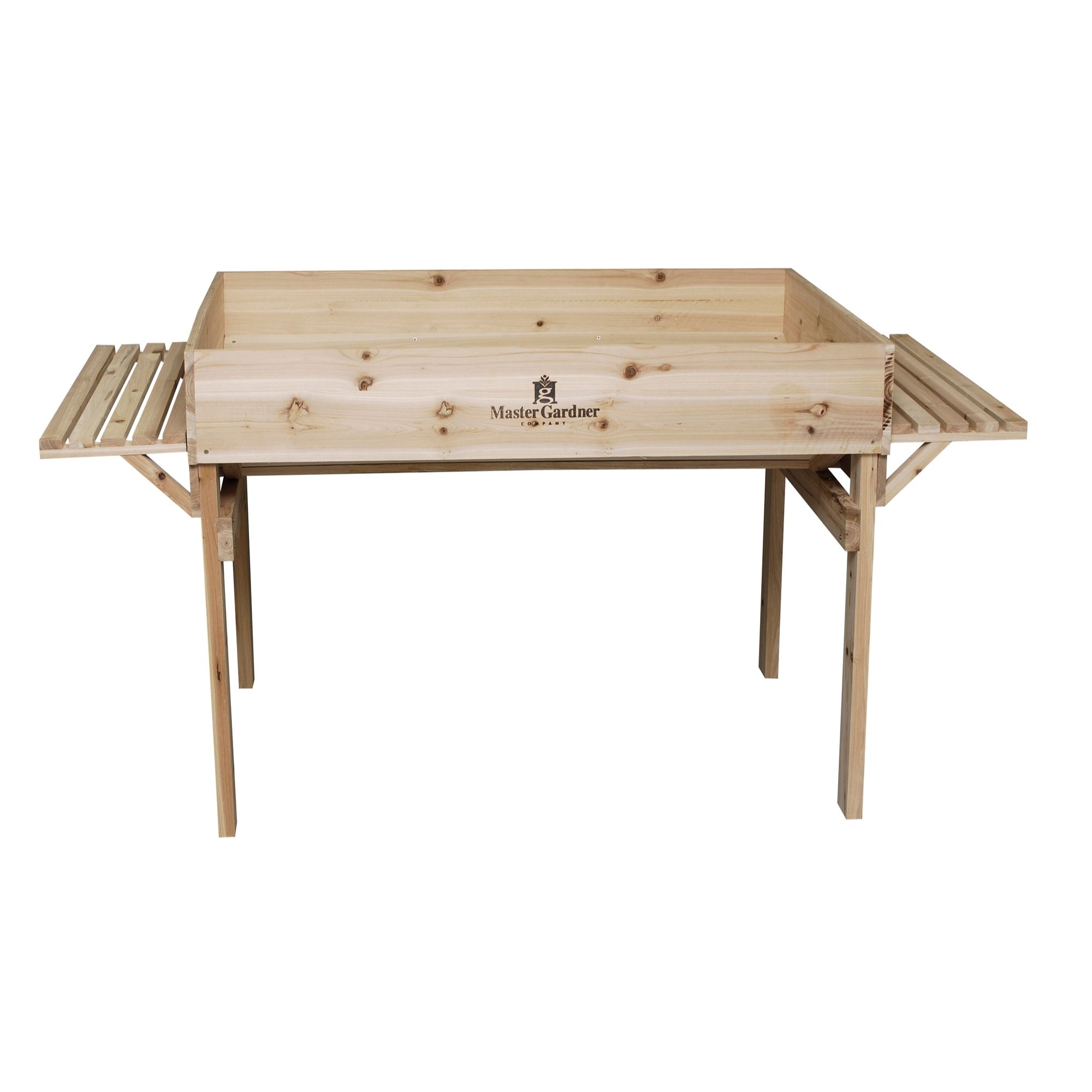 Master Gardner Elevated Garden Bed - Heavy-Duty 48" x 36" Raised Planter Box with Storage Shelf & Durable Wood Frame for Easily Accessible Outdoor Gardening