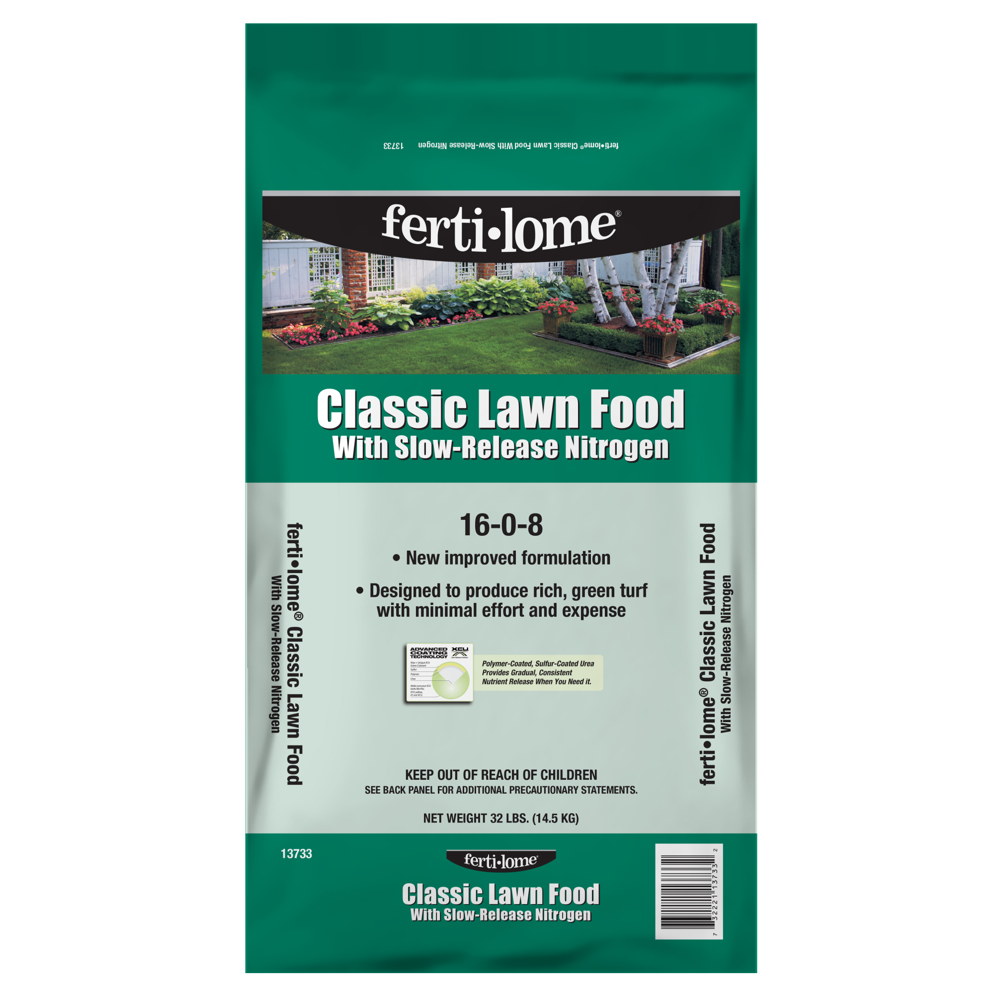 VPG Fertilome Classic Lawn Food w/ Slow-Release Nitrogen 16-0-8