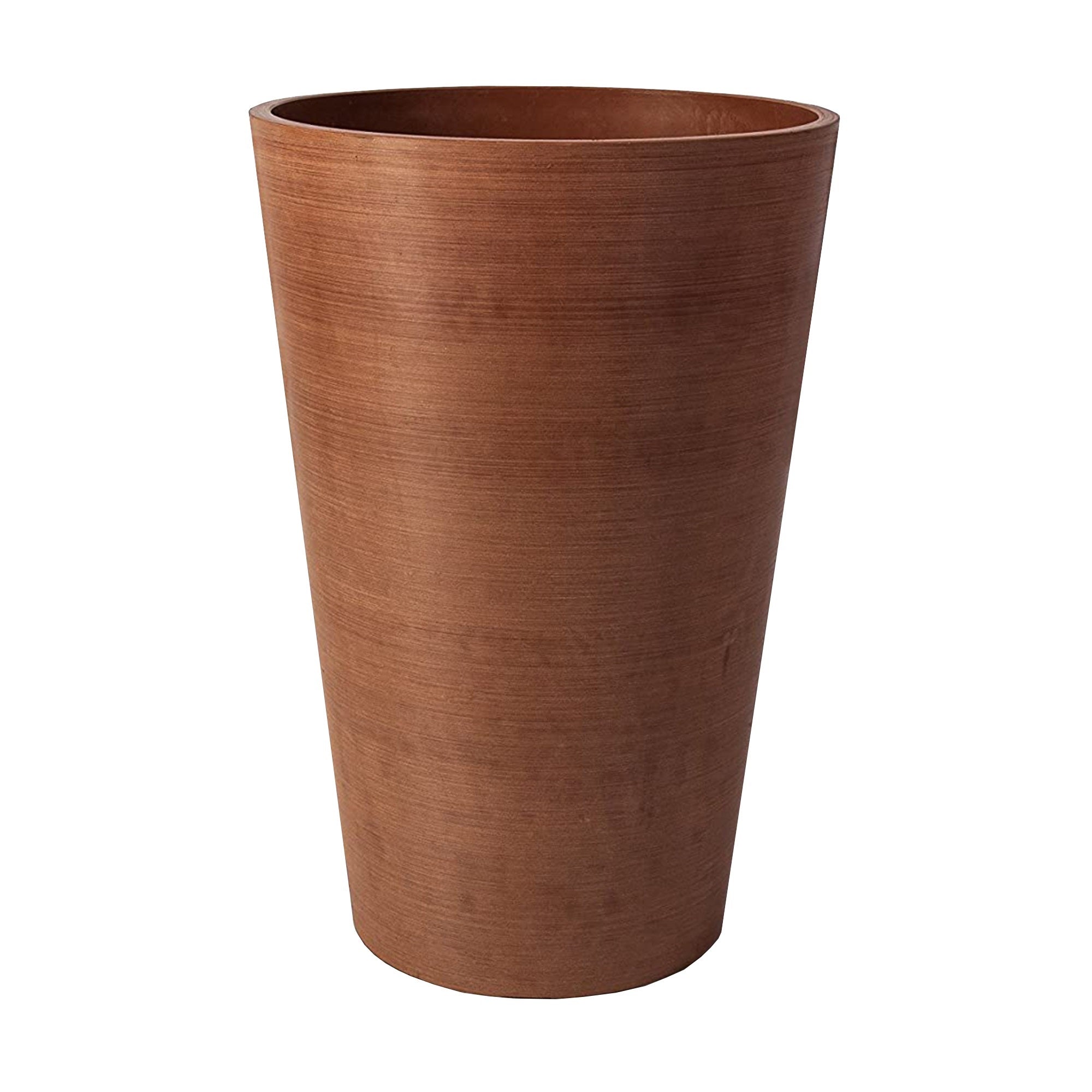 Algreen Valencia Tall Resin Round Tapered Planter with Drainage Plug