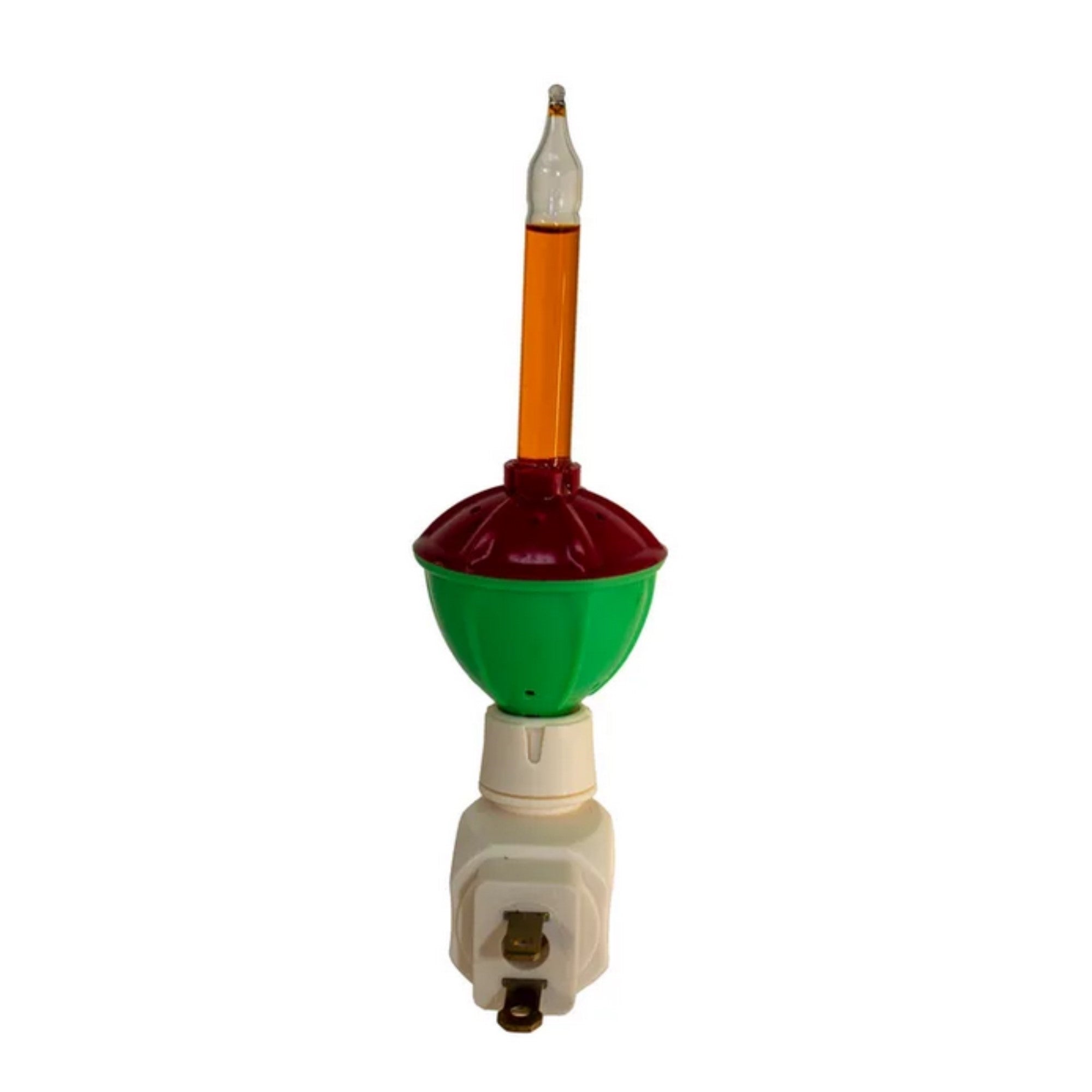Kurt Adler Plug-in Bubble Night Light with Glass Candle Design Bulb, 6.5in