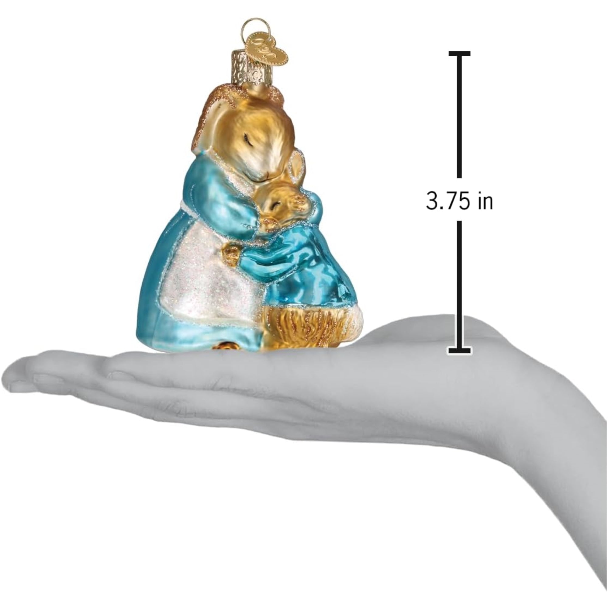 Old World Christmas Blown Glass Ornament for Christmas Tree, Mrs. Rabbit And Peter