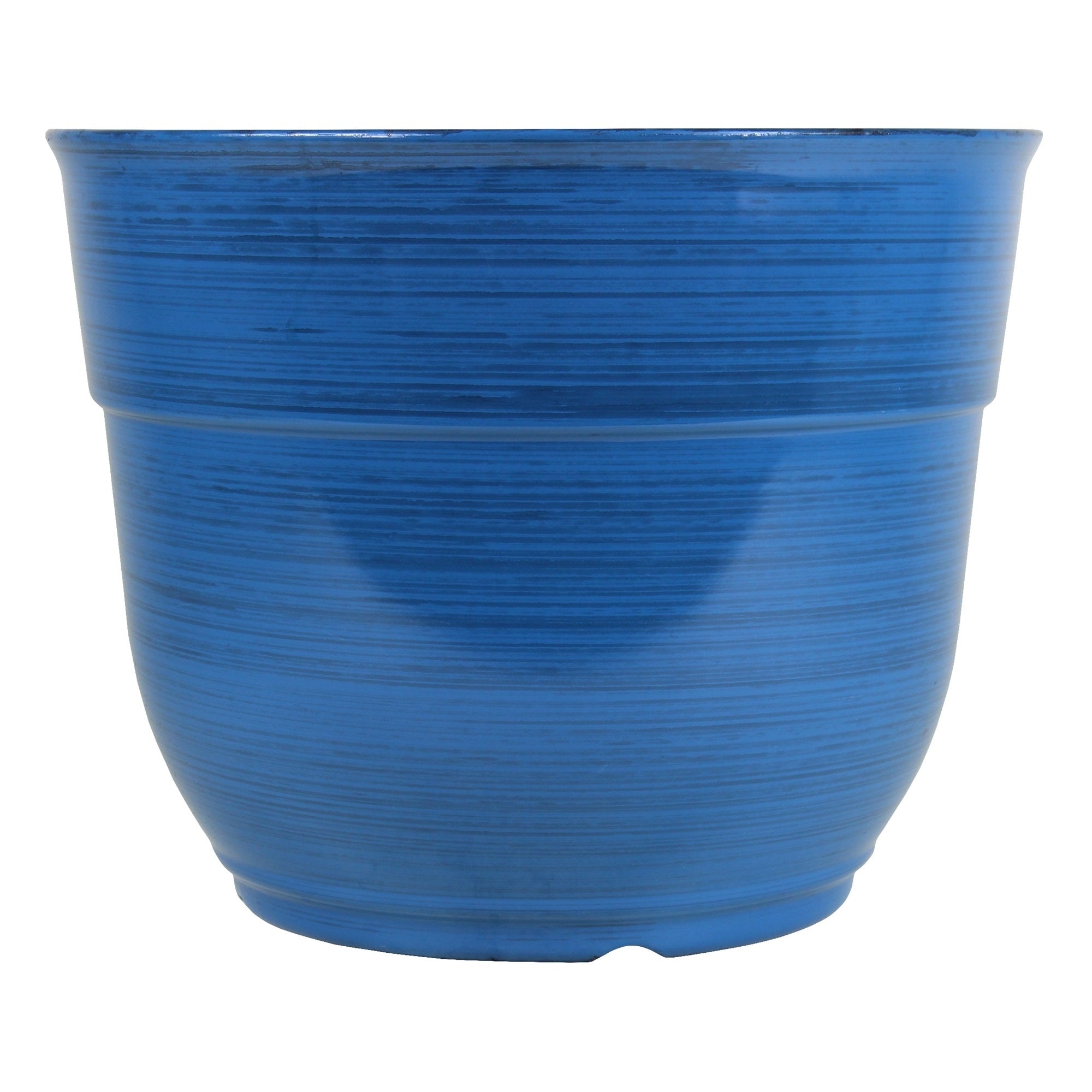 Garden Elements Large Glazed Brushed Plastic Happy Planter, 15"