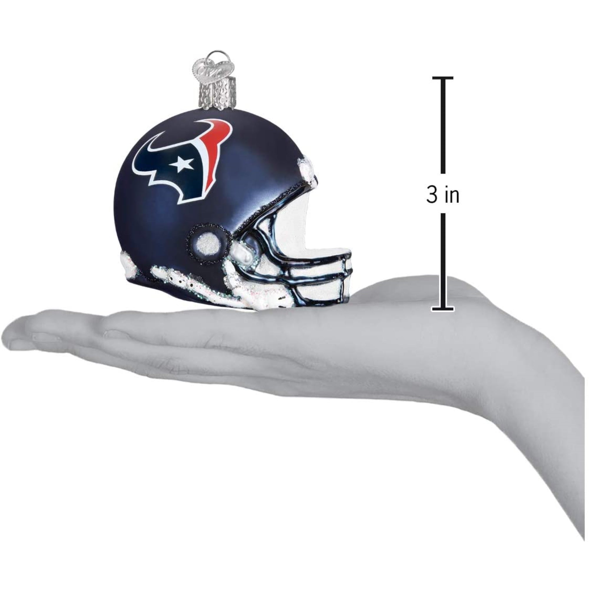 Old World Christmas Blown Glass Ornament for Christmas Tree, Houston Texans Helmet