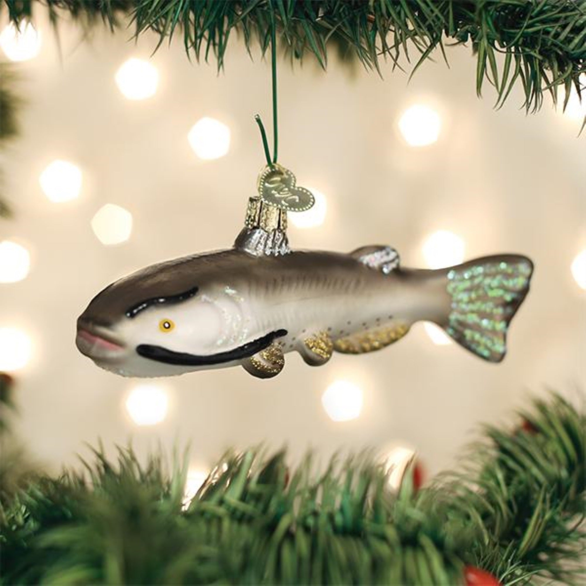 Old World Christmas Blown Glass Ornament for Christmas Tree, Catfish