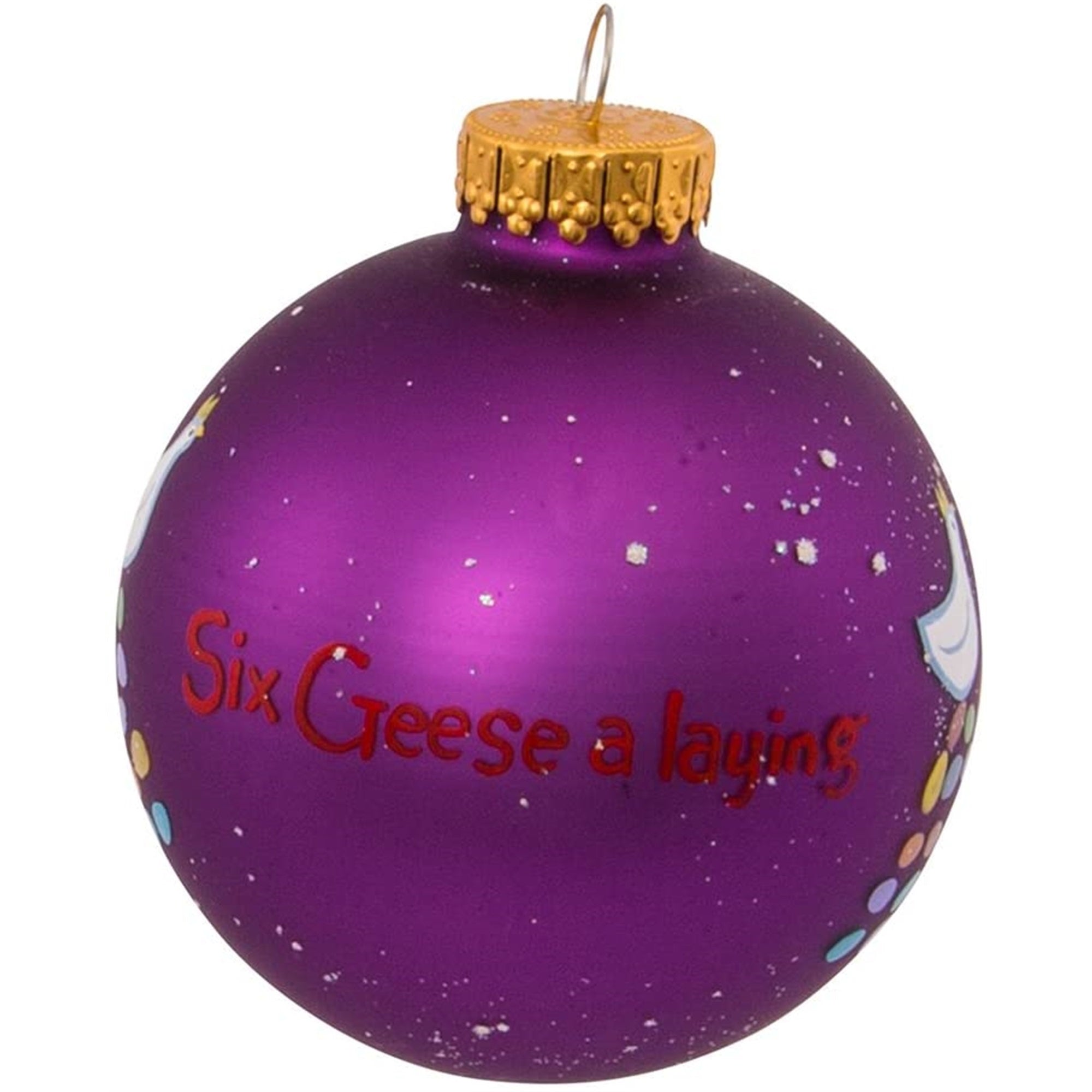 Kurt Adler Glass Ball Christmas Tree Ornament Set, 12 Days of Christmas, 2.5" (12-Count)