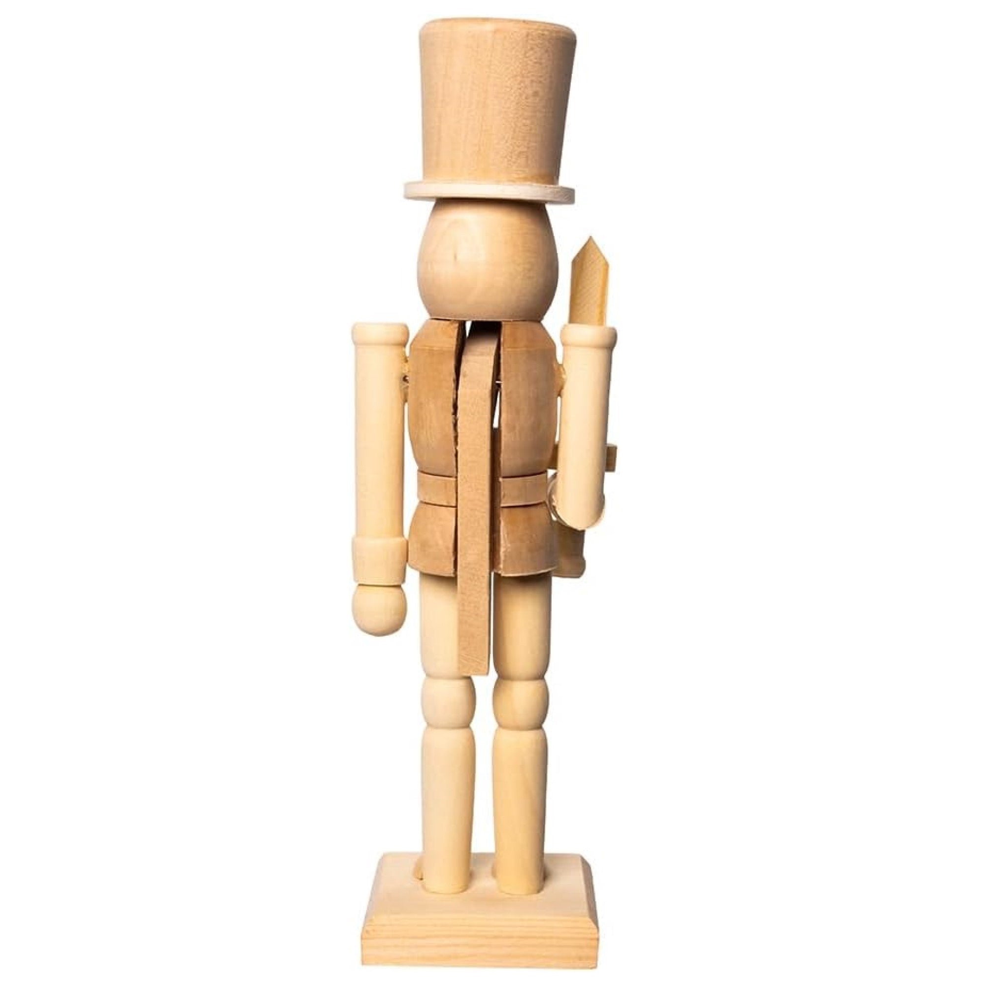 Kurt Adler Wooden Personalizable Plain Nutcracker with Paint, 7in