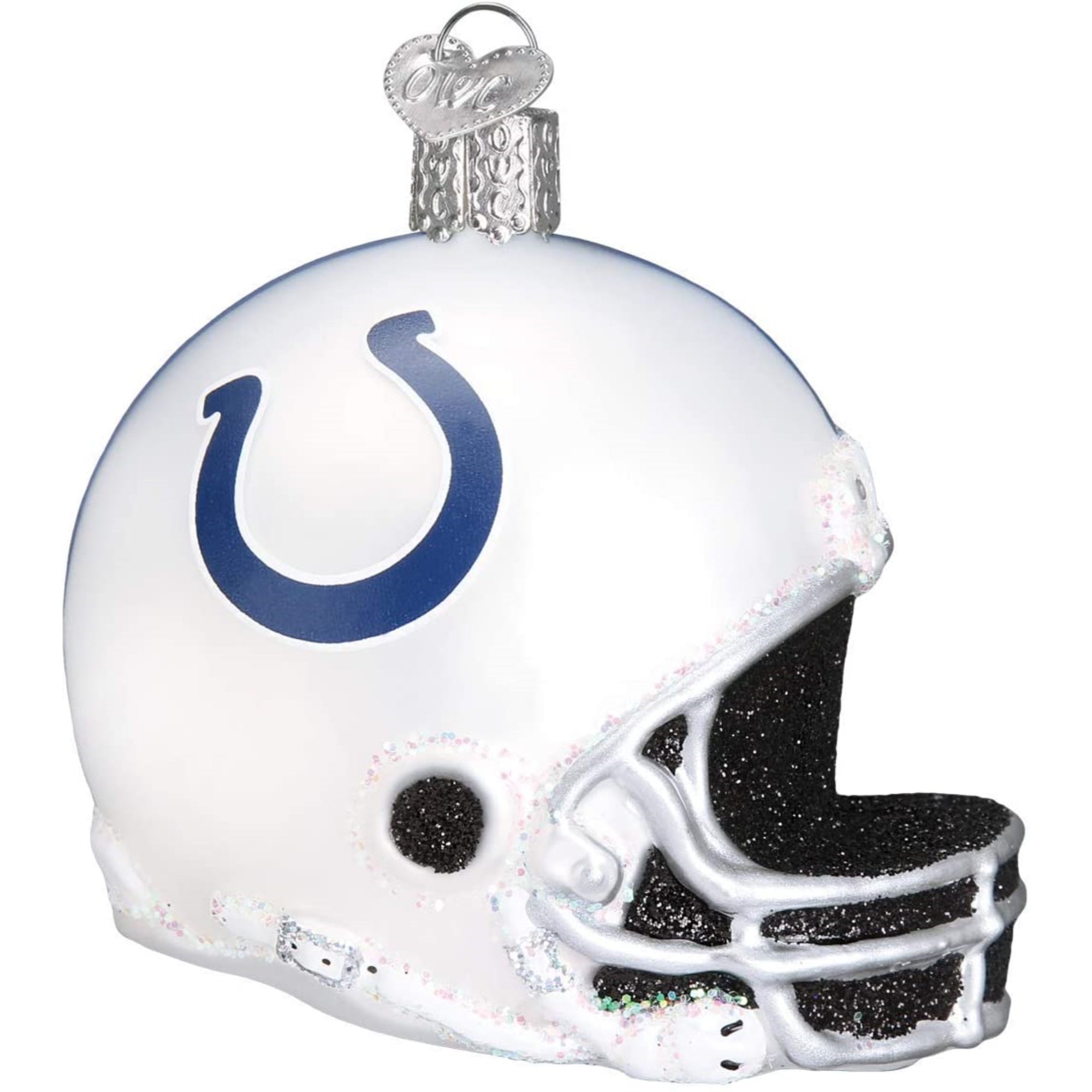 Old World Christmas Blown Glass Ornament for Christmas Tree, Indianapolis Colts Helmet