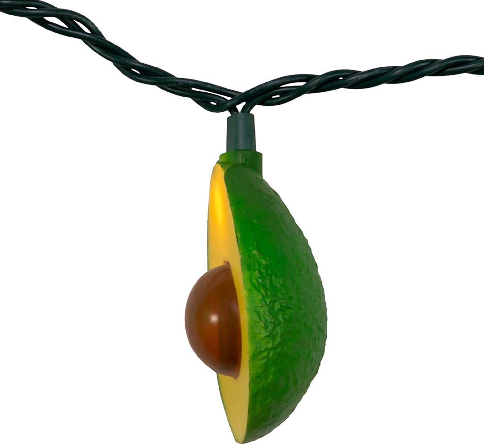 Kurt Adler Indoor/Outdoor Novelty String 10-Light Set, Avocado, 11.5'