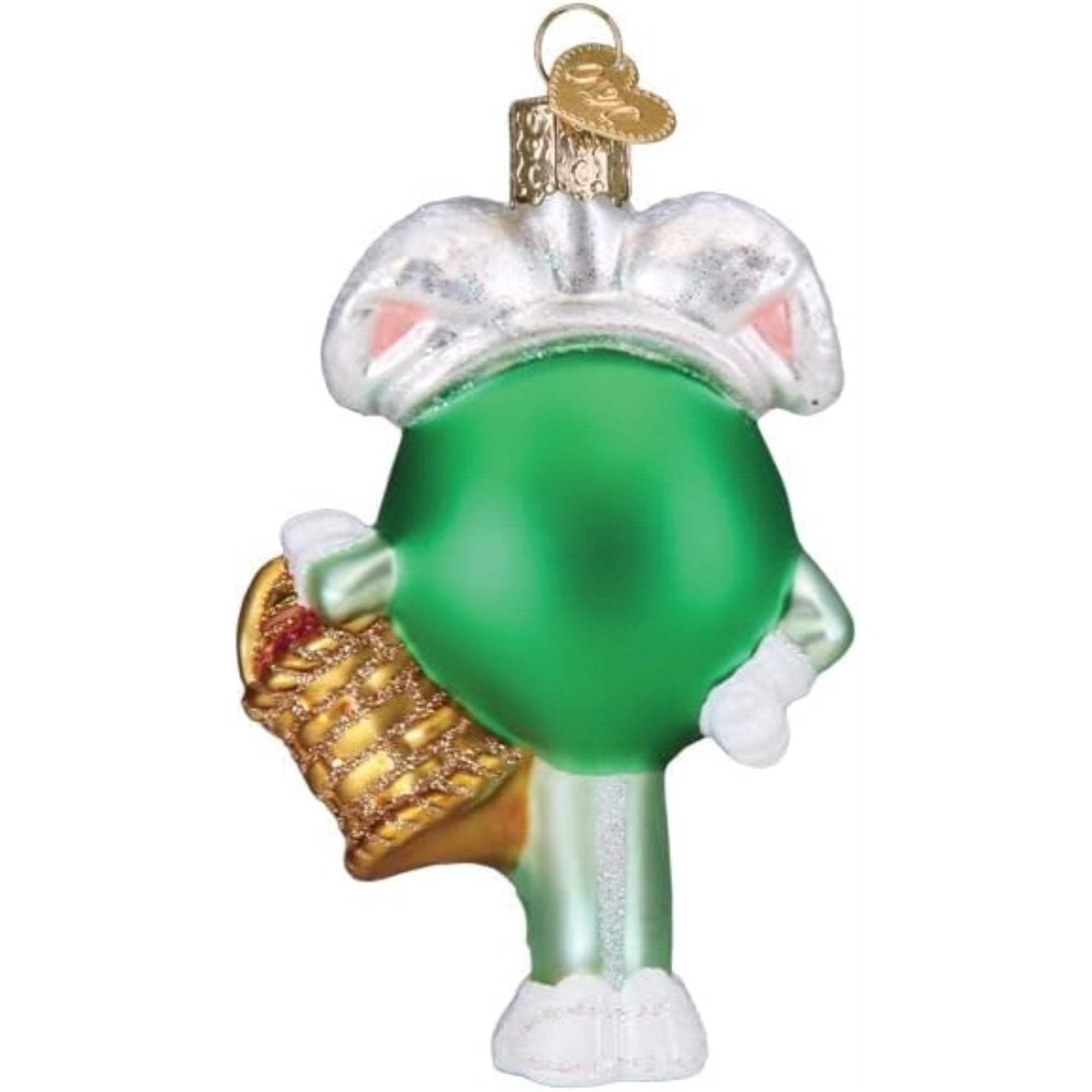 Old World Christmas Blown Glass Ornament for Christmas Tree, M&M'S Green Easter (with OWC Gift Box)