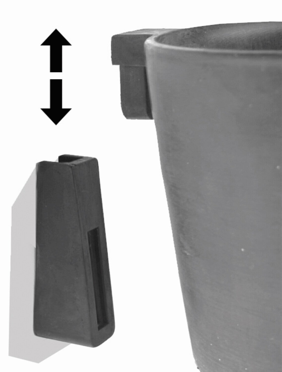 Ecopots Amsterdam Wall Durable Modern Round Indoor/Outdoor Recycled-Based Composite Hanging Flower Pot Planter, 8"