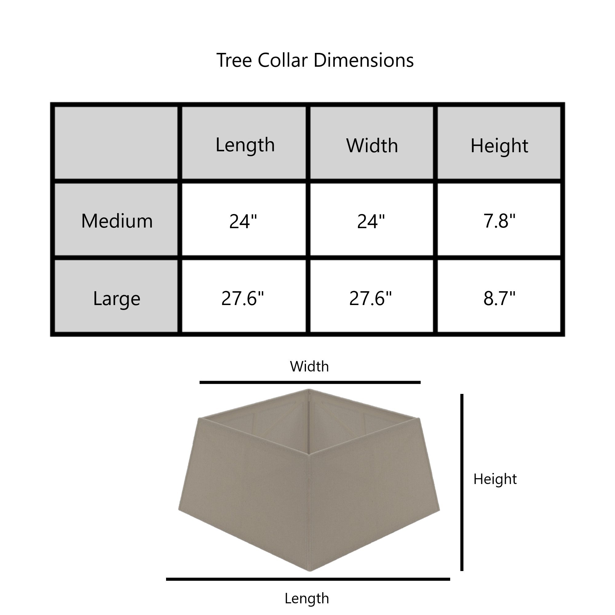 Tree Nest Contemporary Square Canvas Christmas Tree Collar