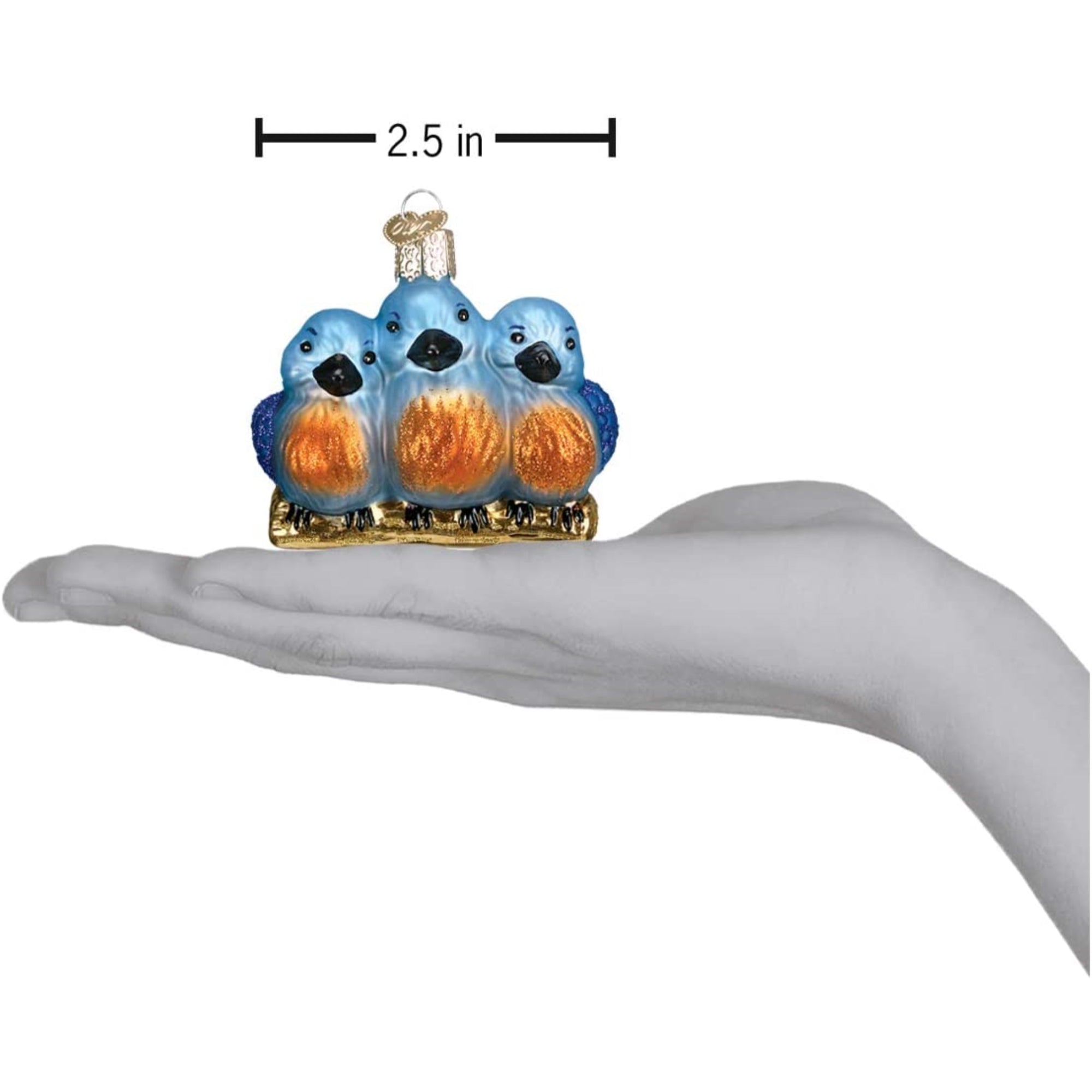 Old World Christmas 16060 Glass Blown Feathered Friends Ornament