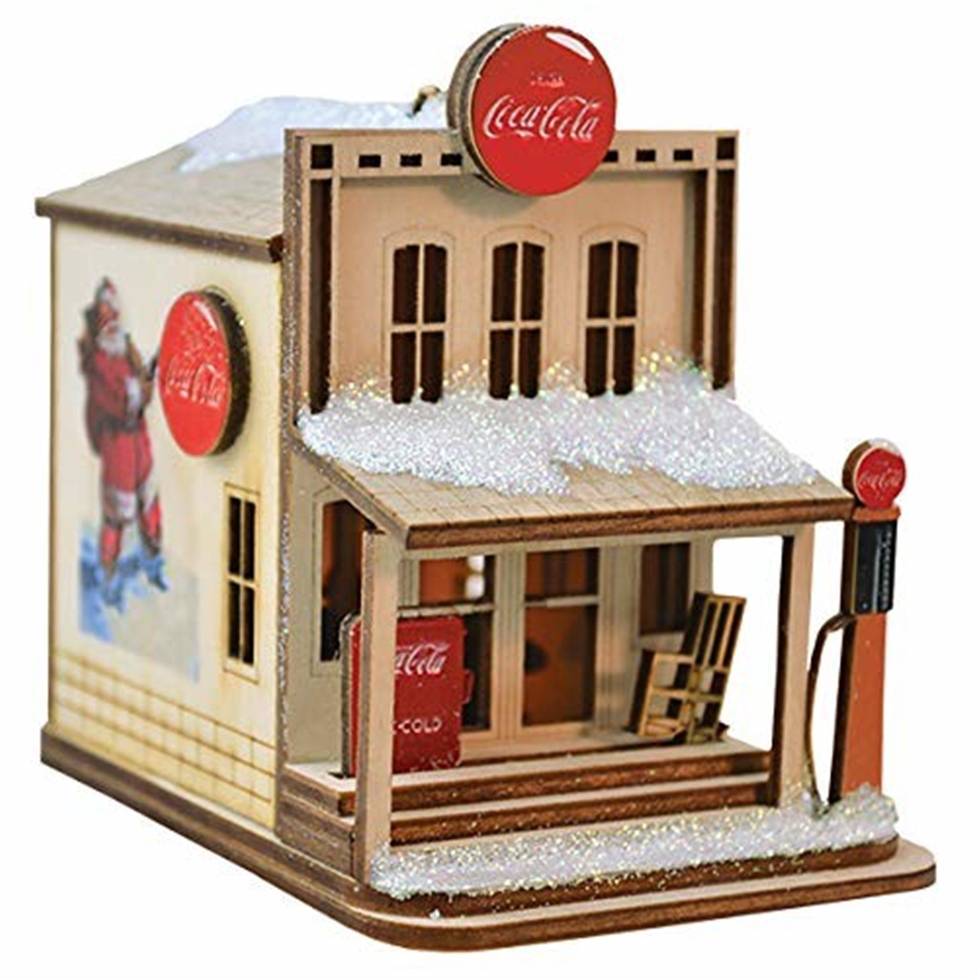 Old World Christmas Ginger Cottage Wooden Ornament for Christmas Tree, Country Store