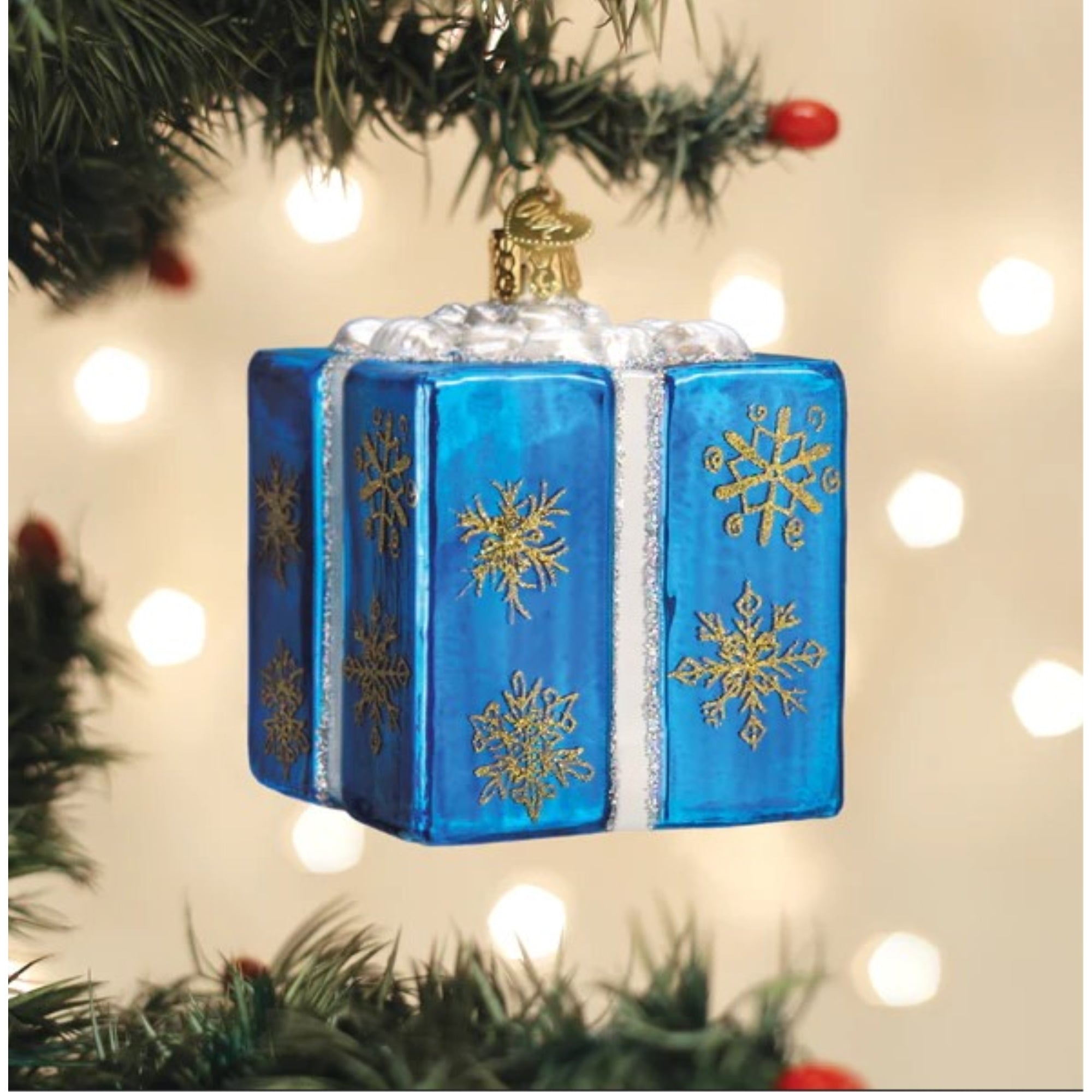 Old World Christmas Blown Glass Ornament for Christmas Tree, Hanukkah Gift Box