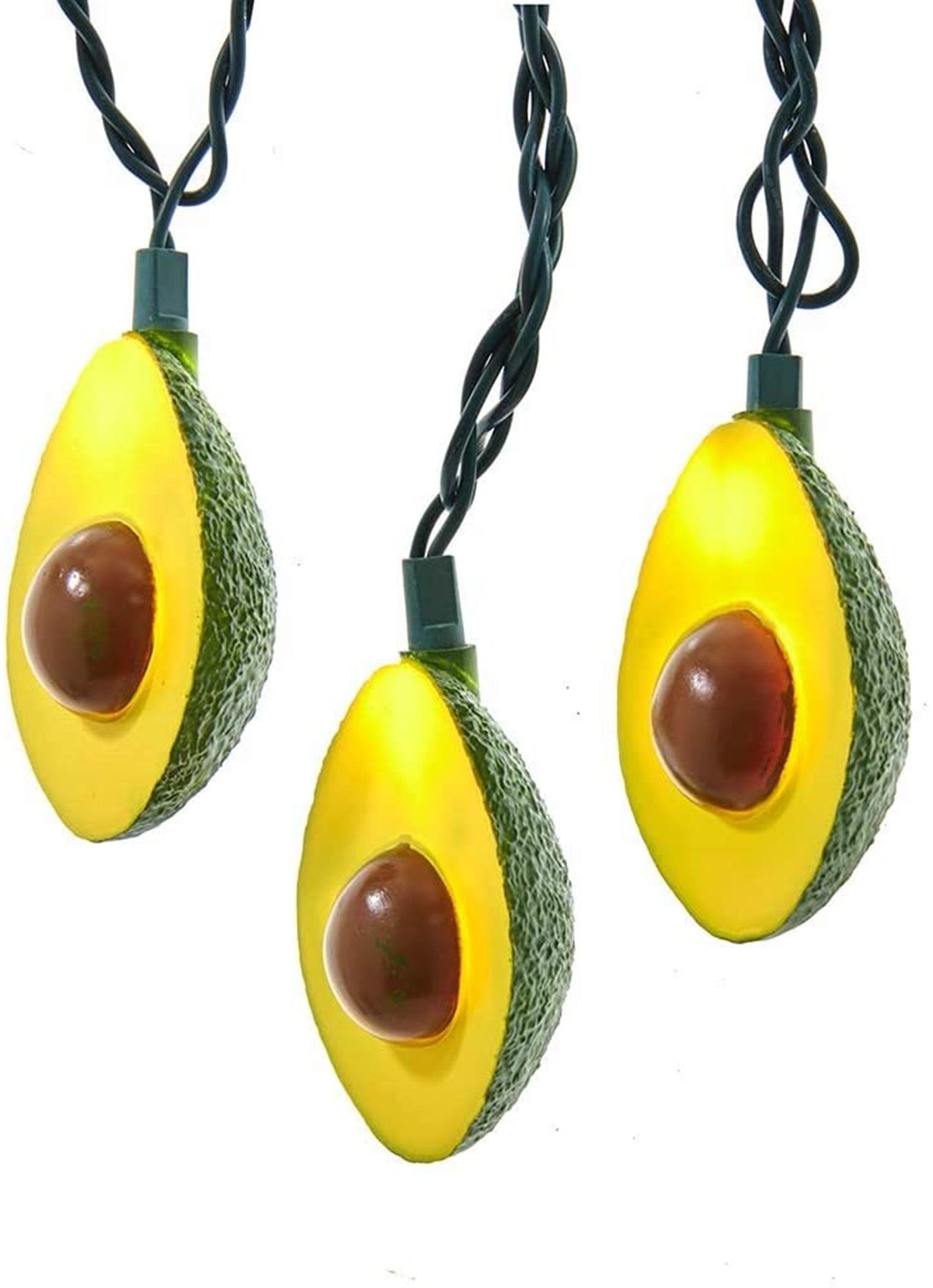 Kurt Adler Indoor/Outdoor Novelty String 10-Light Set, Avocado, 11.5'