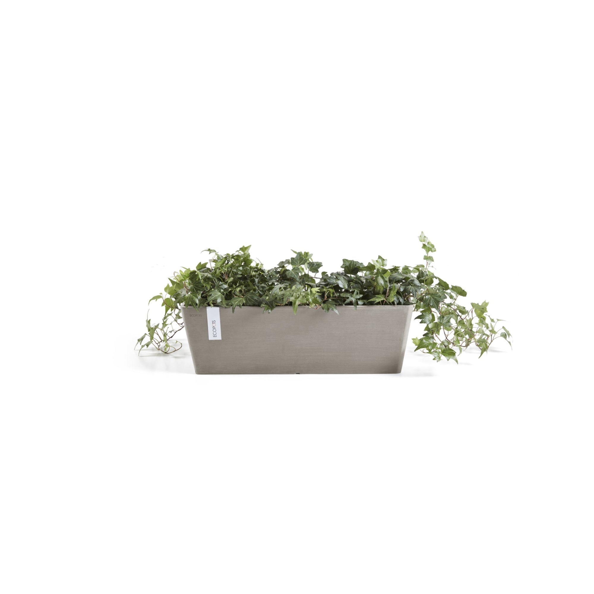 Ecopots Bruges Durable Modern Rectangular Indoor/Outdoor Recycled-Based Composite Flower Pot Planter