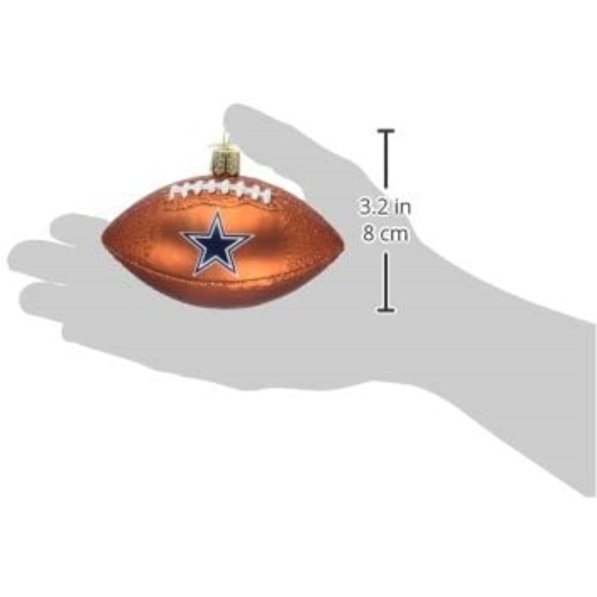 Old World Christmas Blown Glass Ornament for Christmas Tree, Dallas Cowboys Football