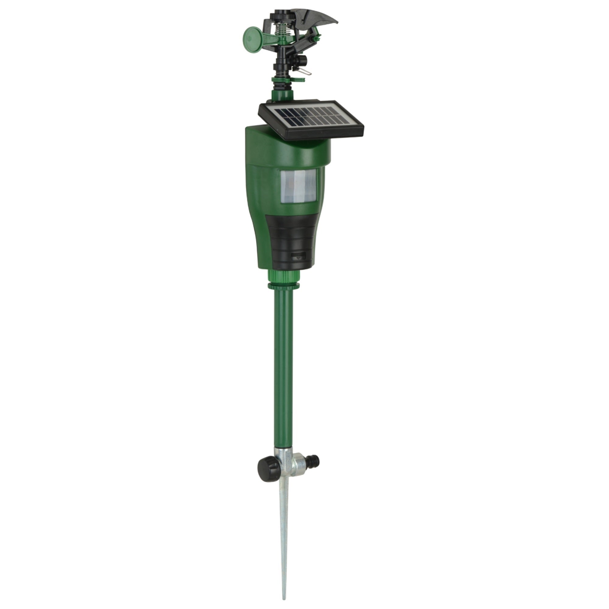 JetEye Solar-Powered, Motion-Activated Animal Repeller Water Jet Sprinkler, 120% Movement Detection, Sprays 30 Plus Feet, Operates 24/7 Day or Night