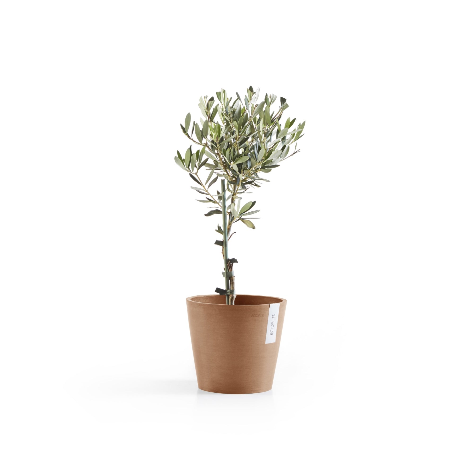 Ecopots Amsterdam Durable Modern Round In/Outdoor Recycled-Based Composite Flower Pot Planter