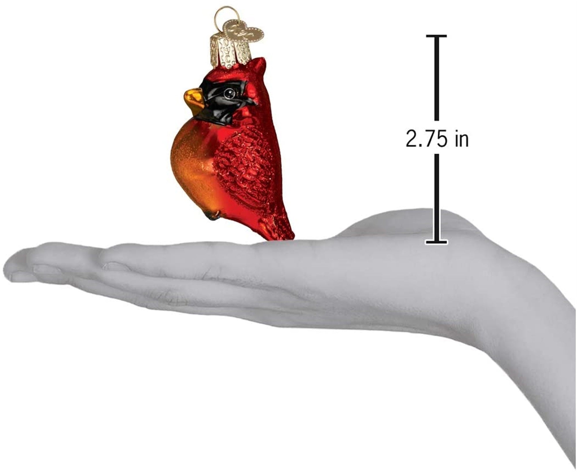 Old World Christmas Blown Glass Ornament for Christmas Tree, Mini Cardinal