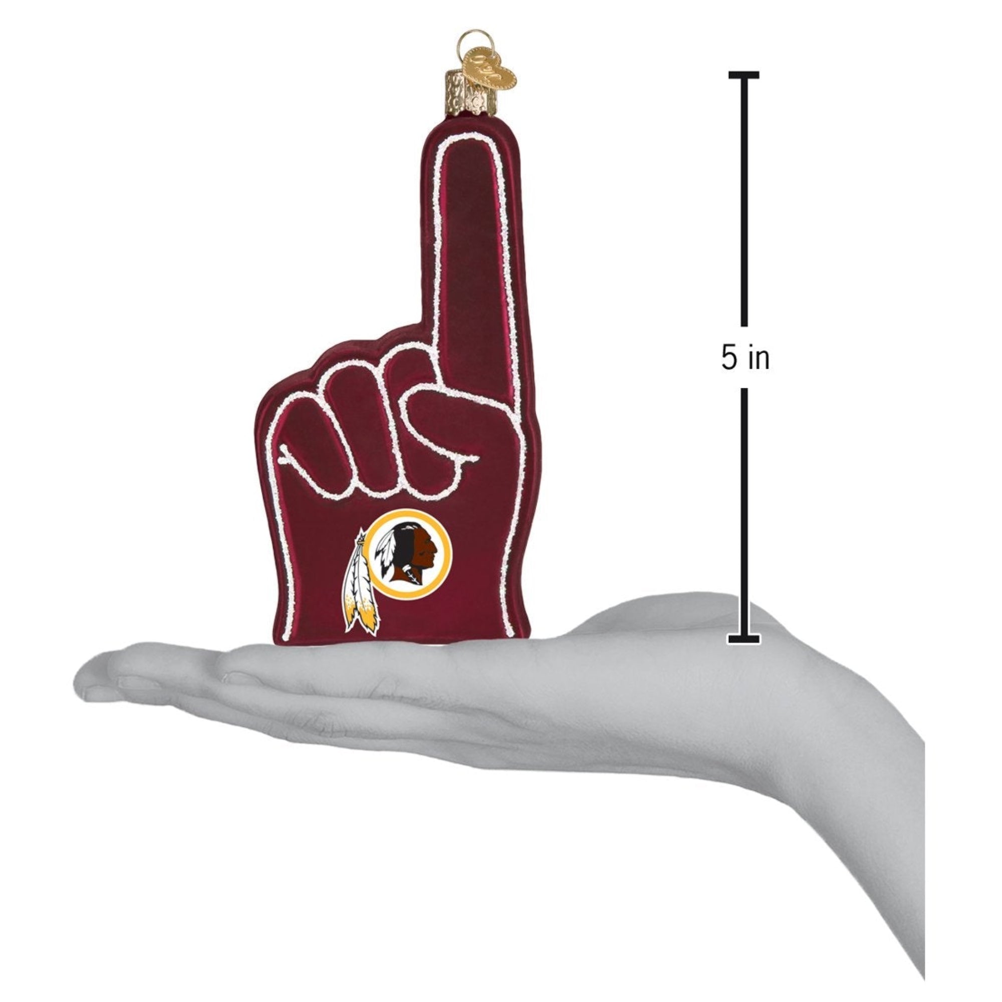 Old World Christmas Washington Redskins Foam Finger Ornament For Christmas Tree