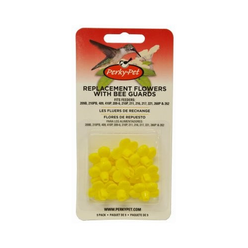 Perky Pet 9 Piece Yellow Hummingbird Feeder Replacement Flowers