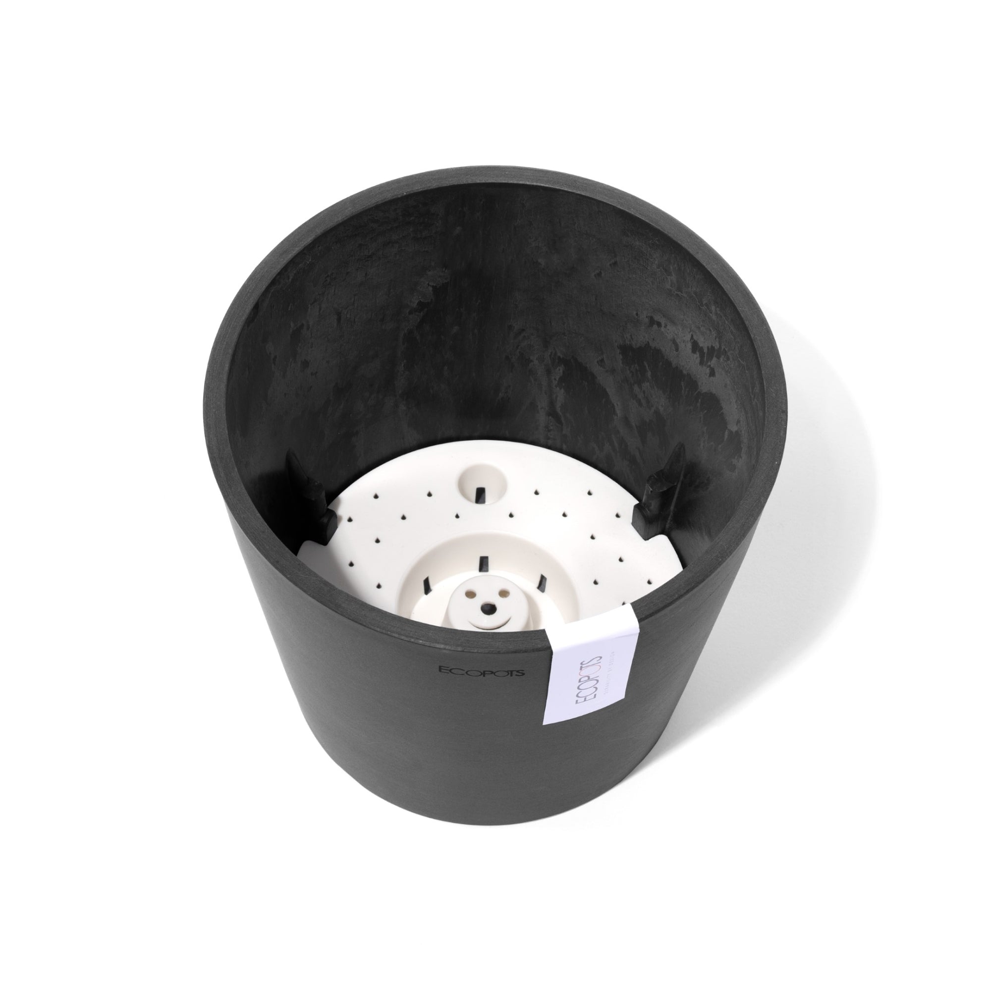 Ecopots Amsterdam Durable Modern Round In/Outdoor Recycled-Based Composite Flower Pot Planter
