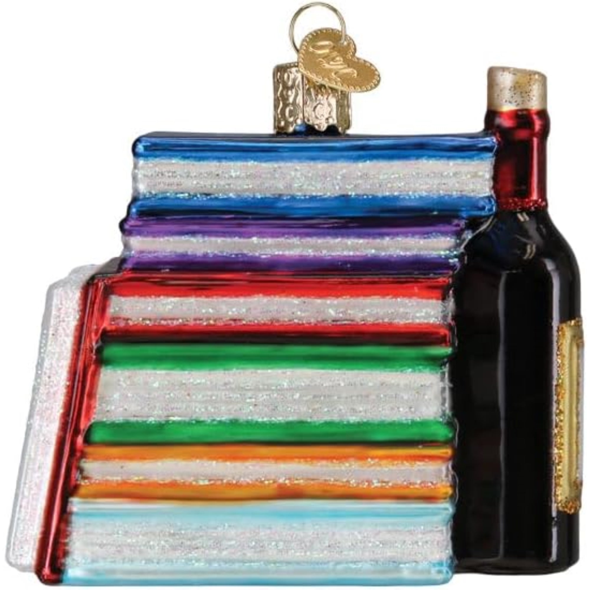 Old World Christmas Blown Glass Ornament for Christmas Tree, Book Club (with OWC Gift Box)