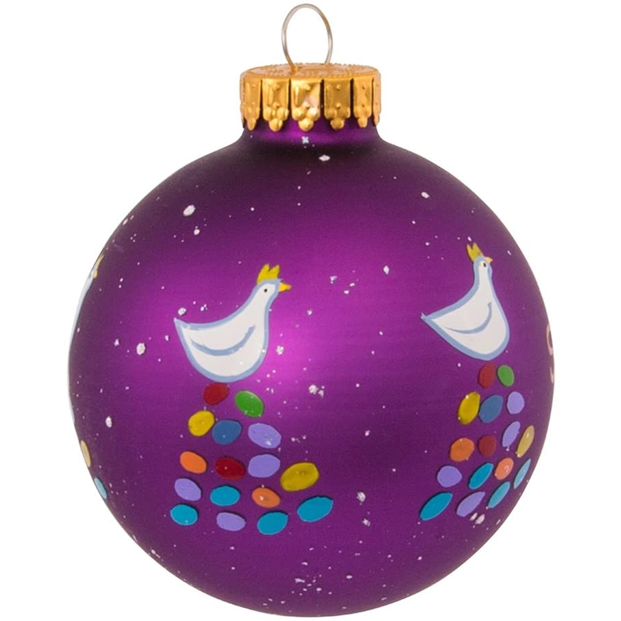 Kurt Adler Glass Ball Christmas Tree Ornament Set, 12 Days of Christmas, 2.5" (12-Count)