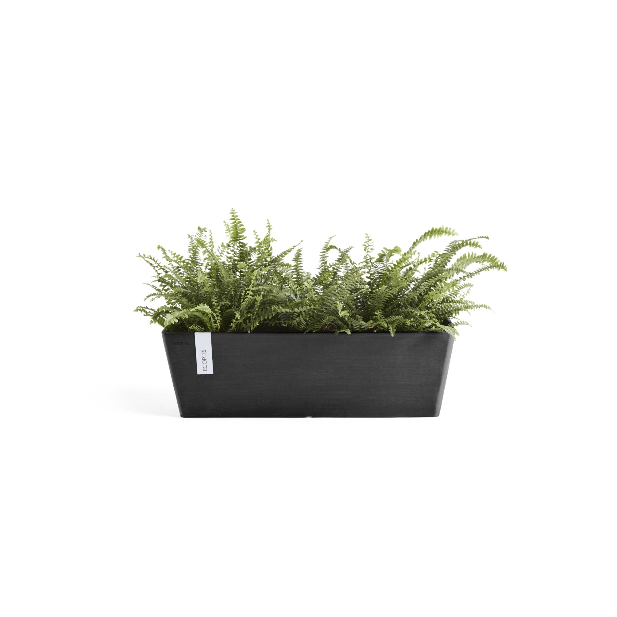 Ecopots Bruges Durable Modern Rectangular Indoor/Outdoor Recycled-Based Composite Flower Pot Planter