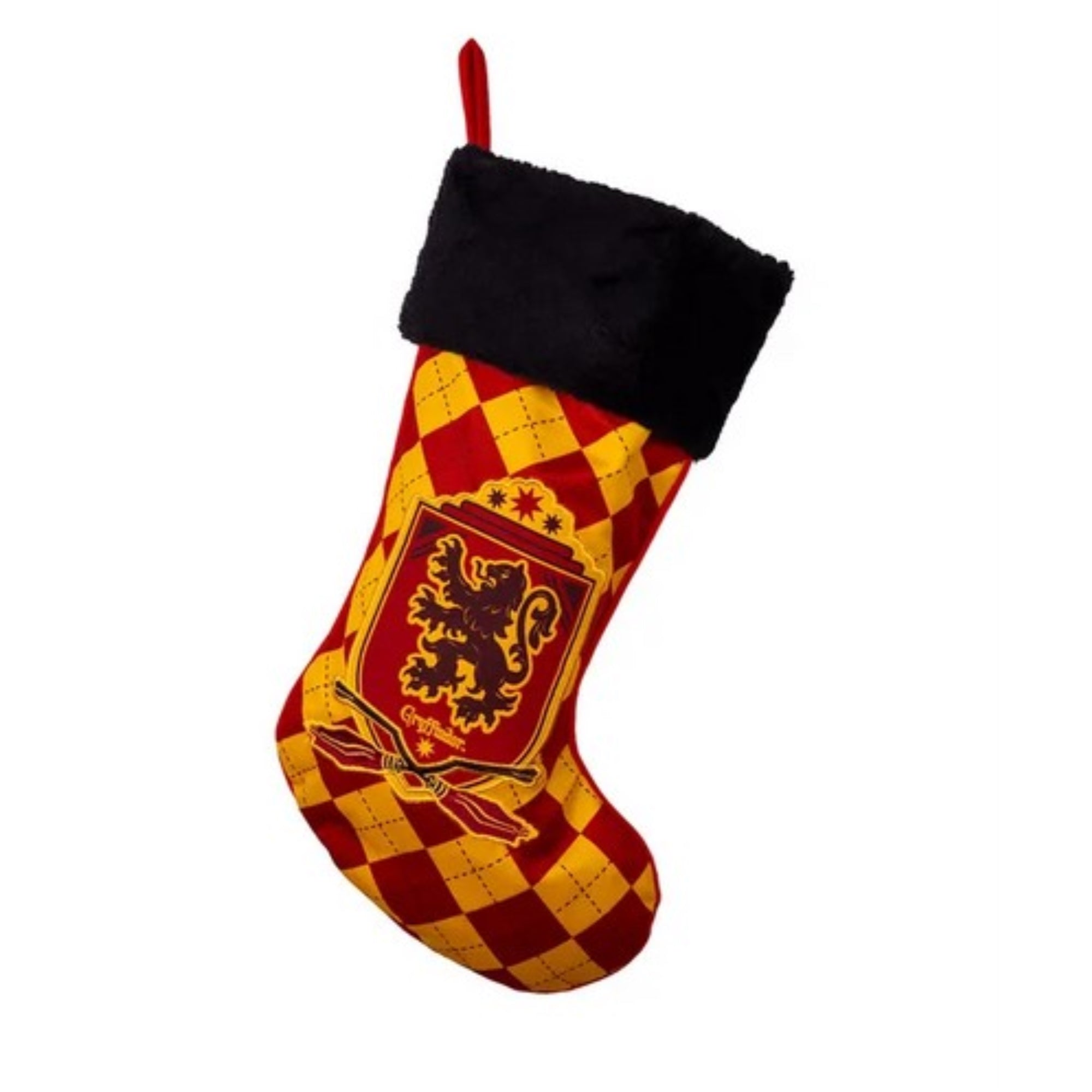 Kurt Adler Officially Licensed Harry Potter Holiday Stocking with Plush Cuff, Gryffindor, 19"