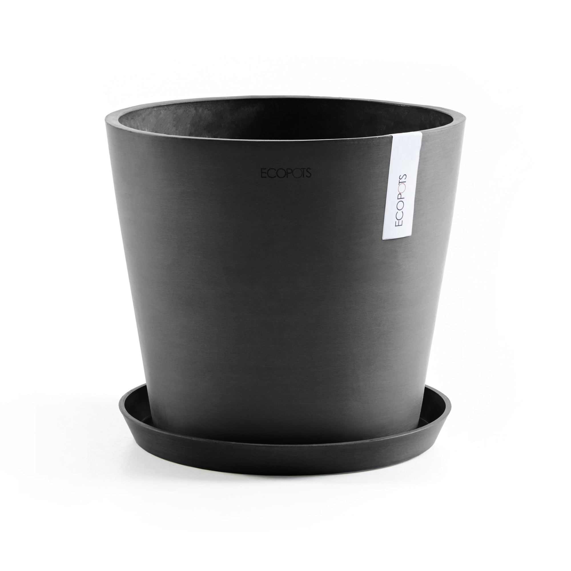 Ecopots Amsterdam Durable Modern Round In/Outdoor Recycled-Based Composite Flower Pot Planter