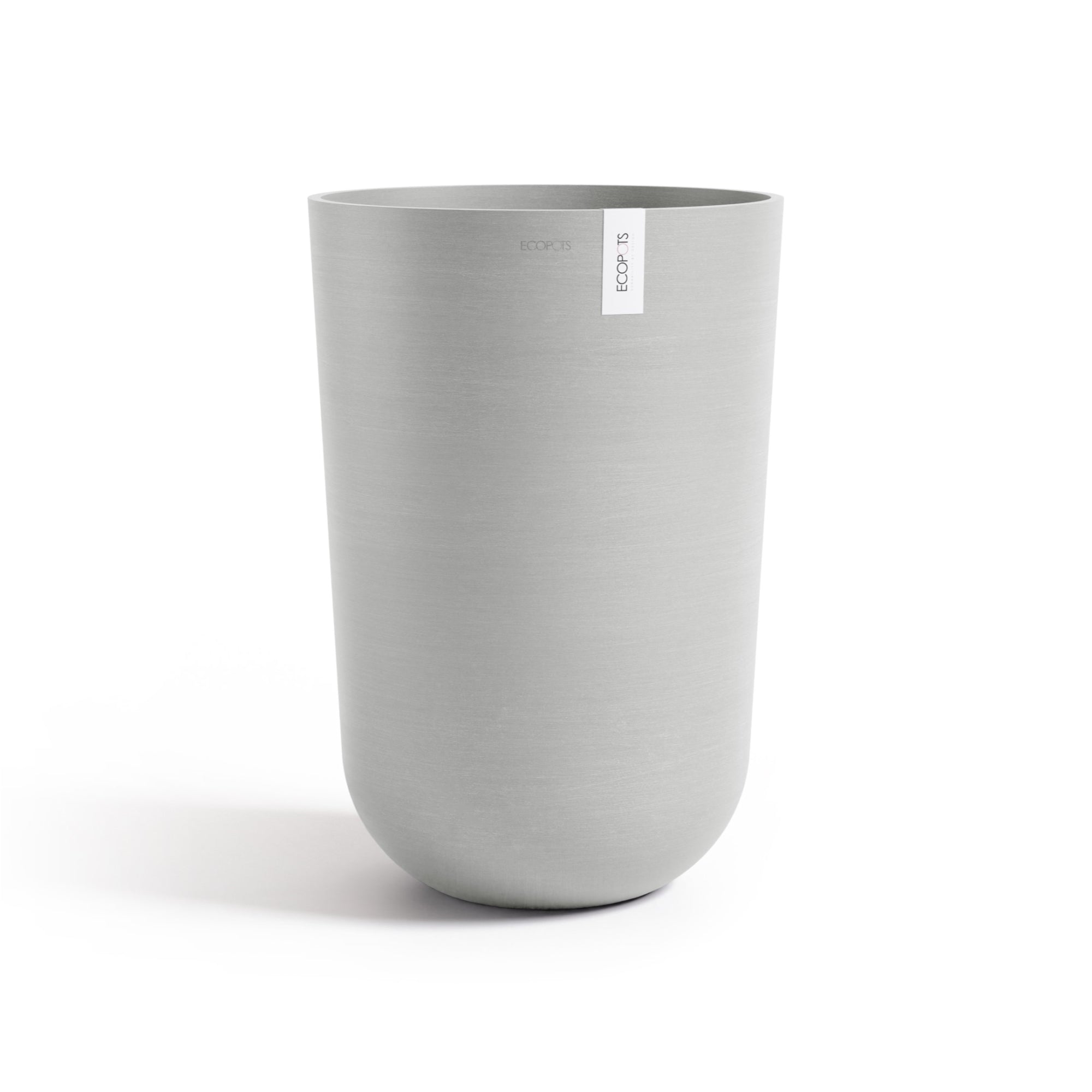Ecopots Oslo High Durable Modern Round Indoor/Outdoor Recycled-Based Composite Flower Pot Planter, 20.5"