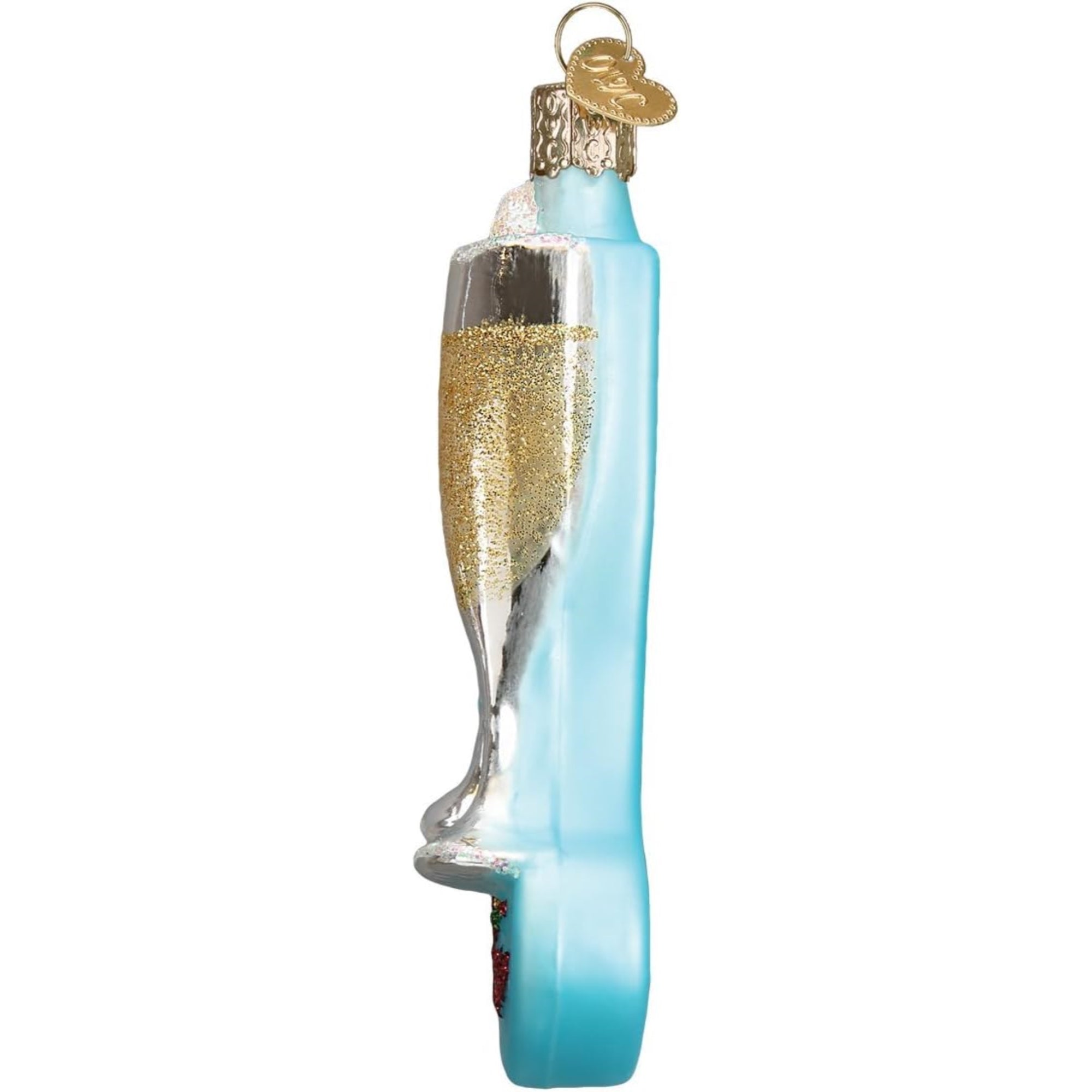 Old World Christmas Blown Glass Ornament for Christmas Tree, Champagne Toast (with OWC Gift Box)