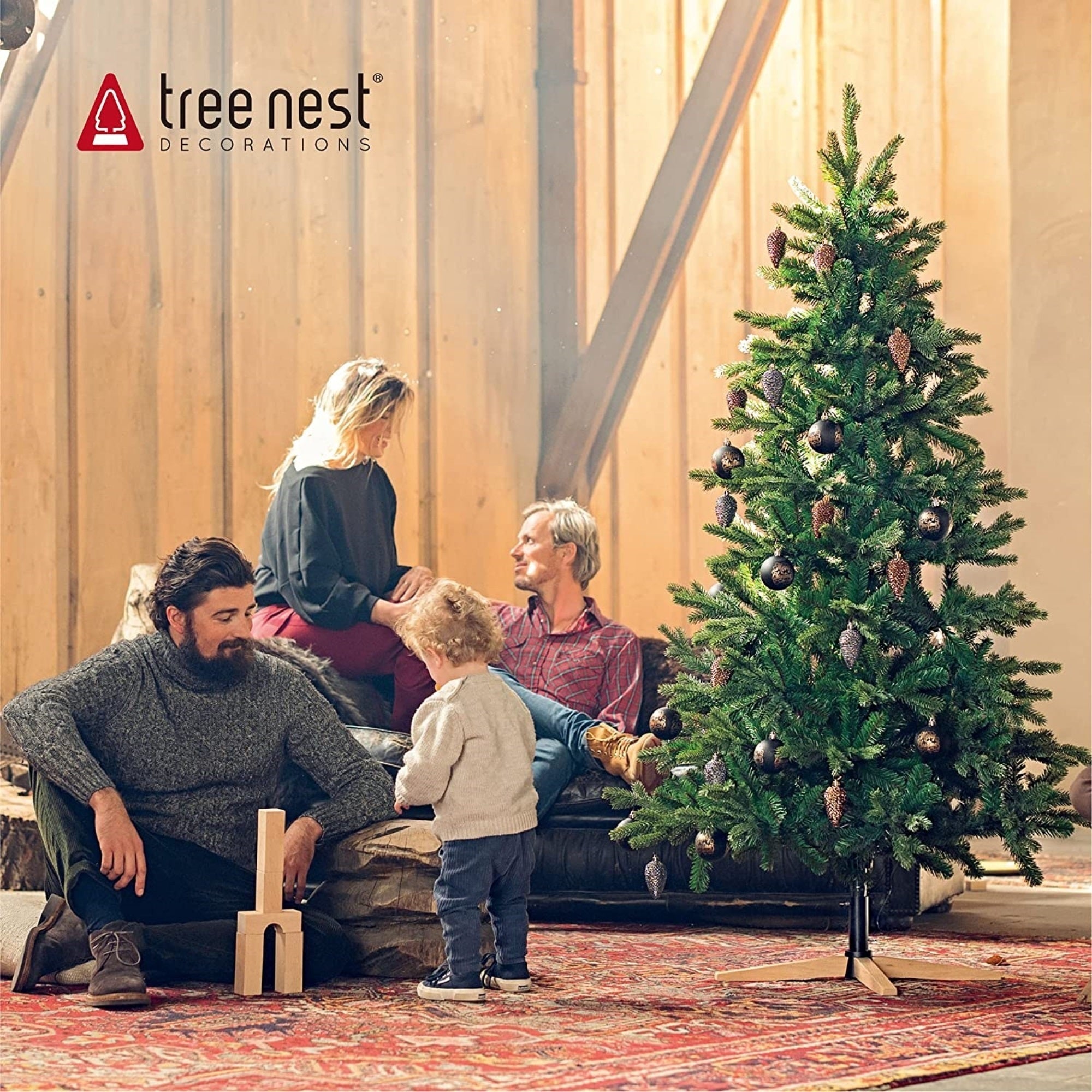 Tree Nest Gentle Christmas Tree Stand for Artificial Trees, Medium