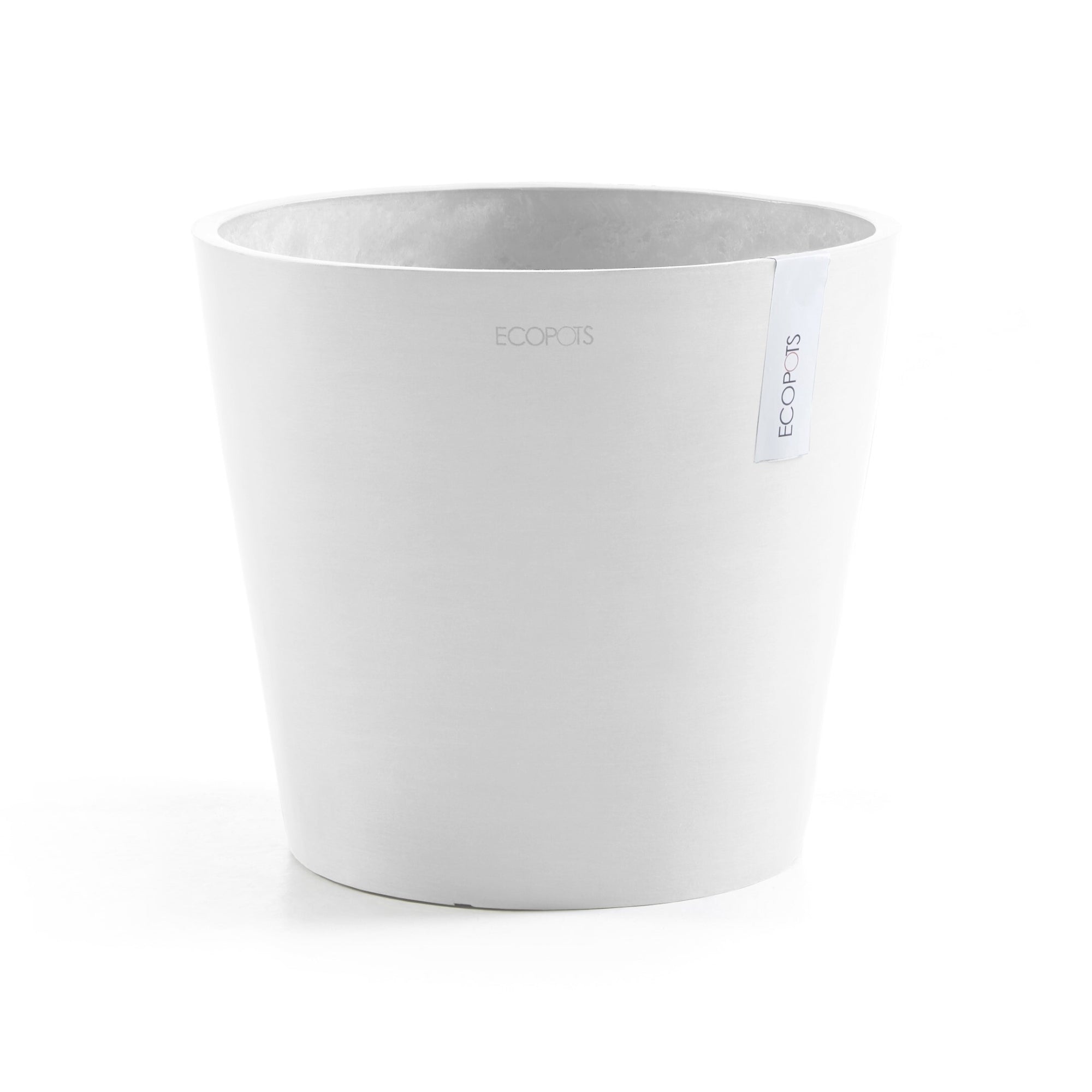 Ecopots Amsterdam Durable Modern Round In/Outdoor Recycled-Based Composite Flower Pot Planter