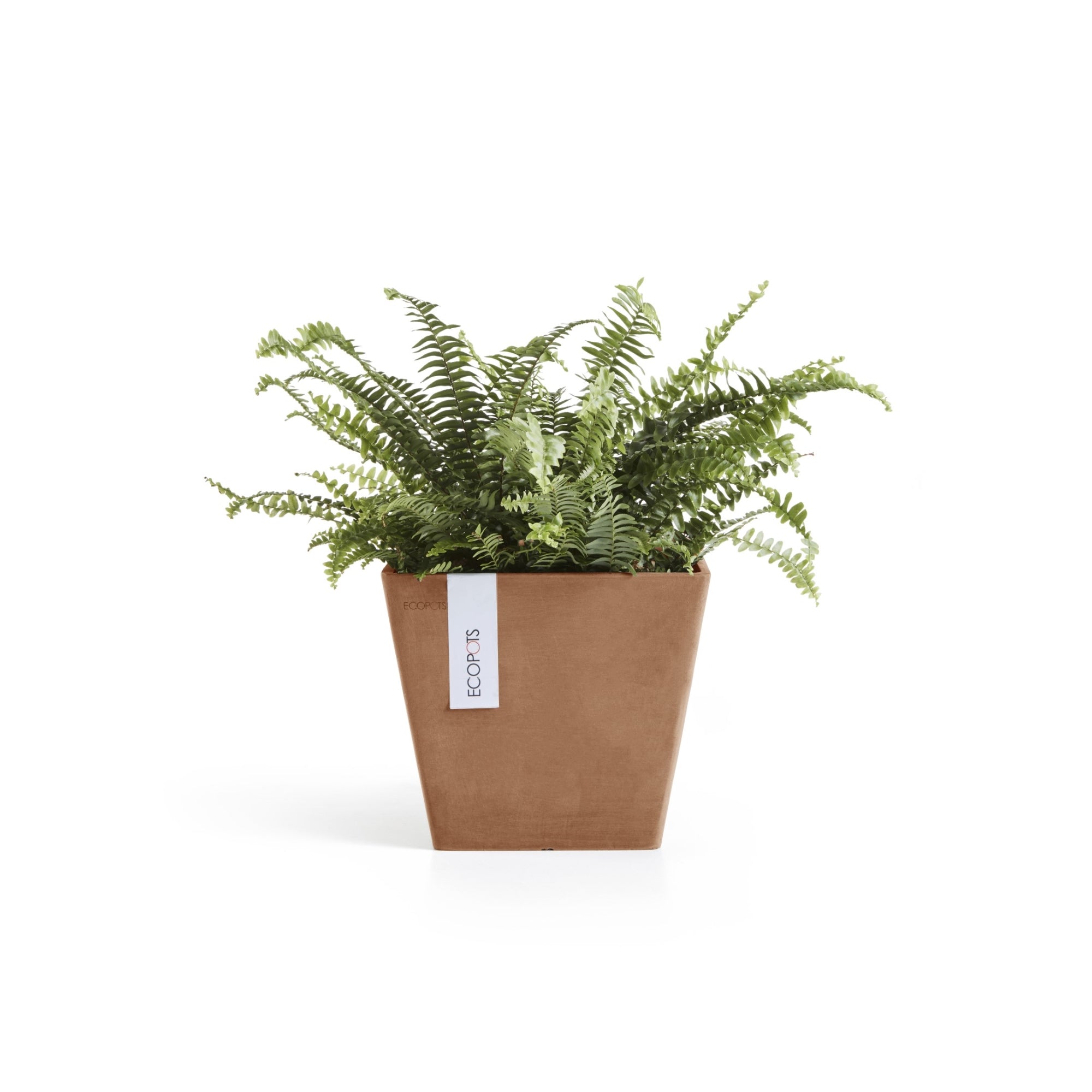 Ecopots Rotterdam Durable Modern Square Indoor/Outdoor Recycled-Based Composite Flower Planter