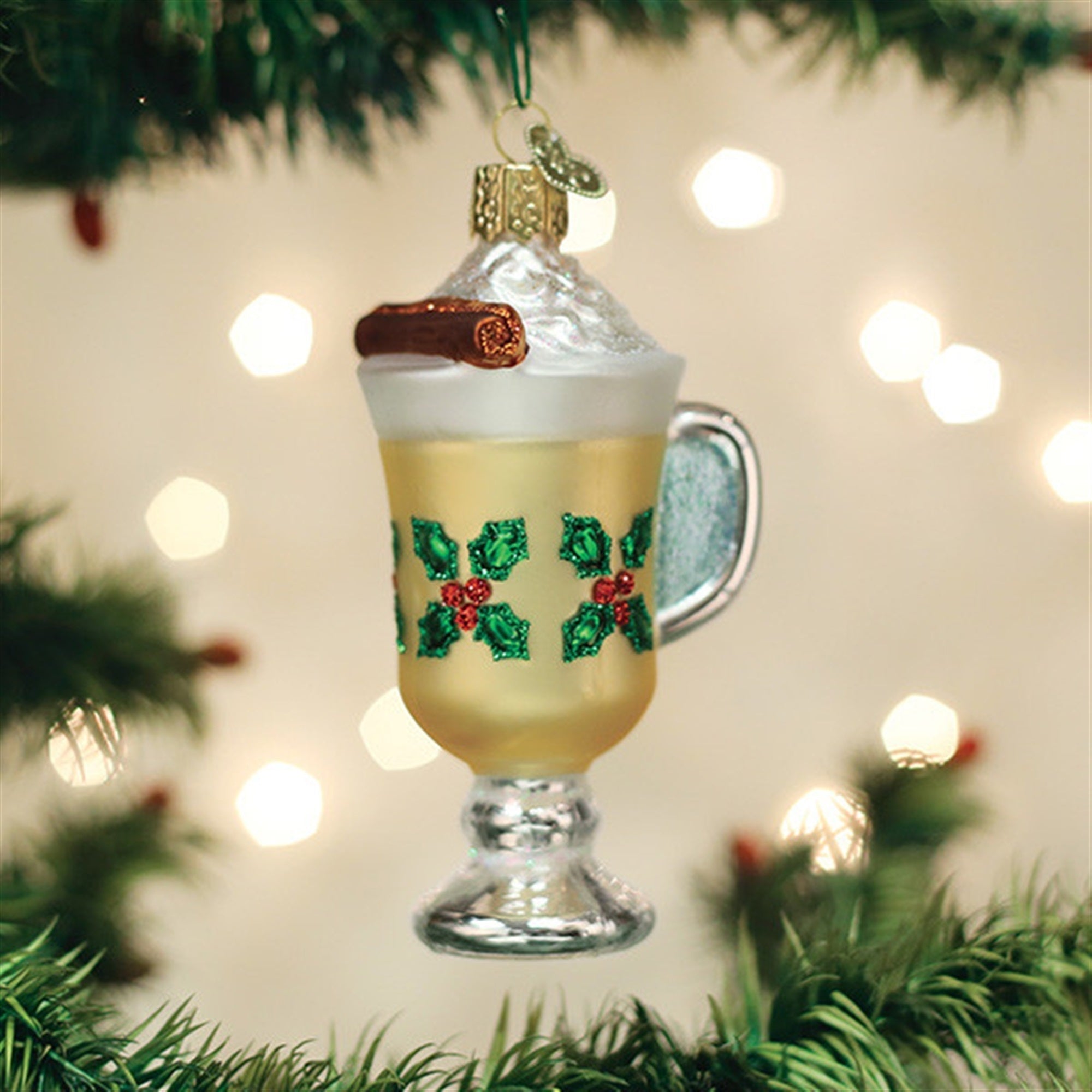 Old World Christmas Blown Glass Ornament for Christmas Tree, Eggnog