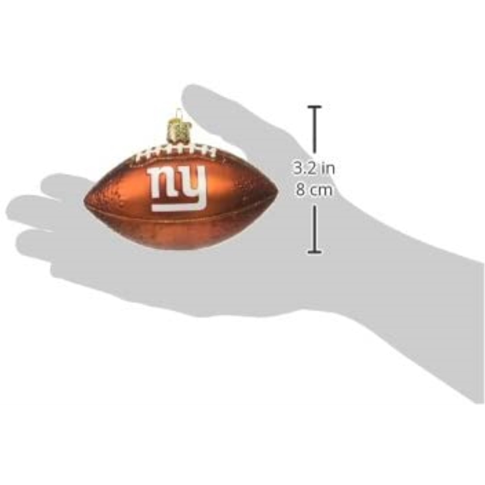Old World Christmas Blown Glass Ornament for Christmas Tree, New York Giants Football