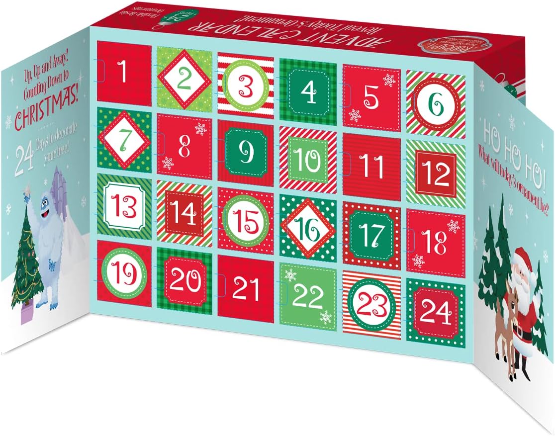 Old World Christmas Rudolph the Red-Nosed Reindeer Advent Calendar, 24-Piece Daily Ornaments
