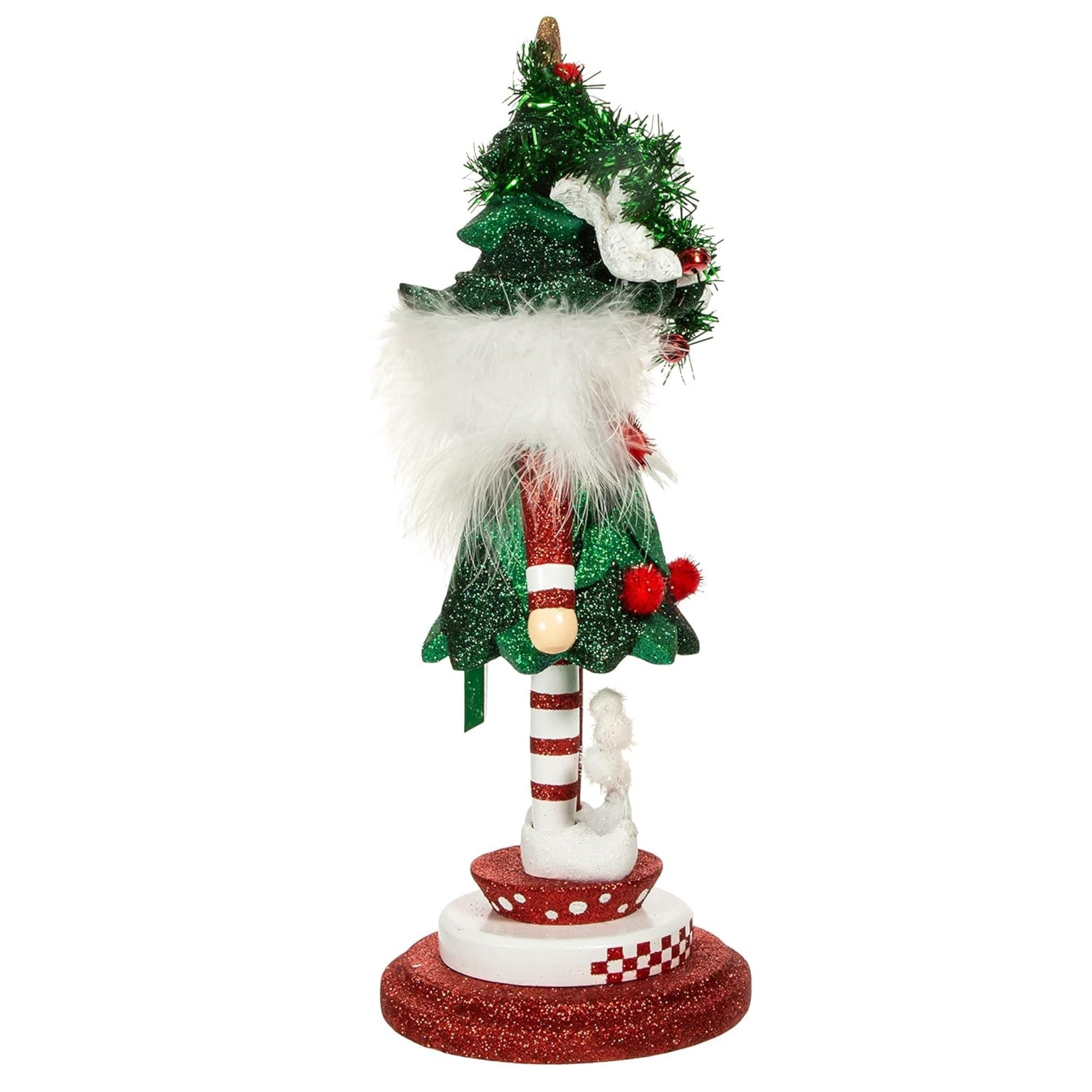 Kurt Adler Wooden Hollywood Nutcracker Collection, Cats in Christmas Tree Hat, 14in