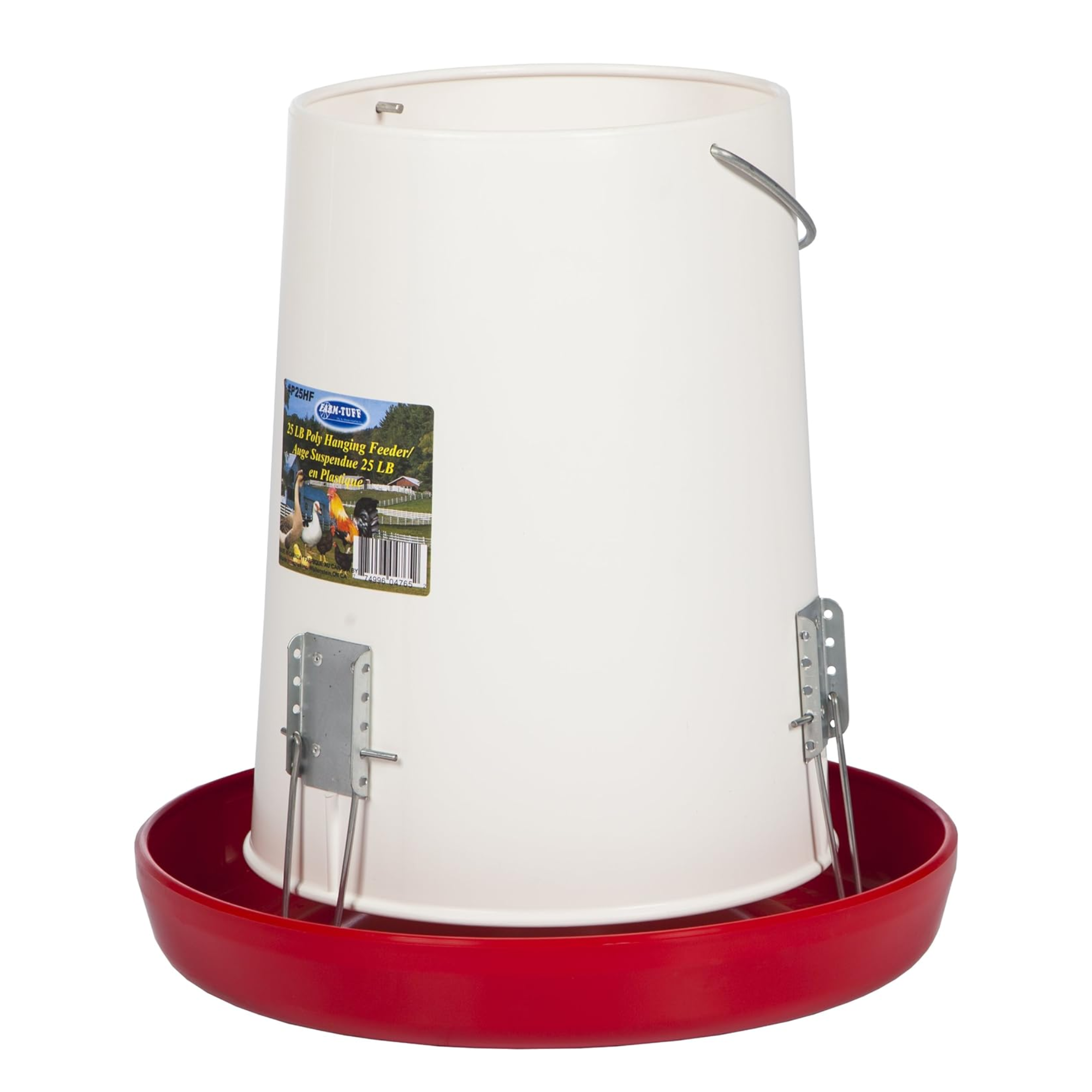 FARM-TUFF Durable Outdoor Hanging Plastic Automatic Poultry Feeder with Customizable Flow Rates for Chickens