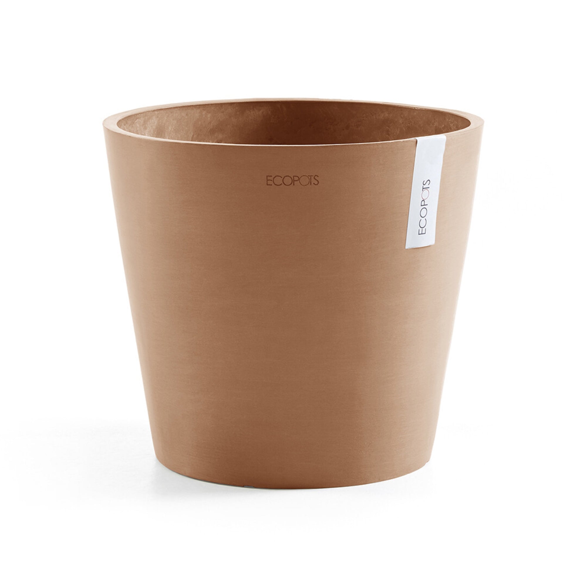 Ecopots Amsterdam Durable Modern Round In/Outdoor Recycled-Based Composite Flower Pot Planter