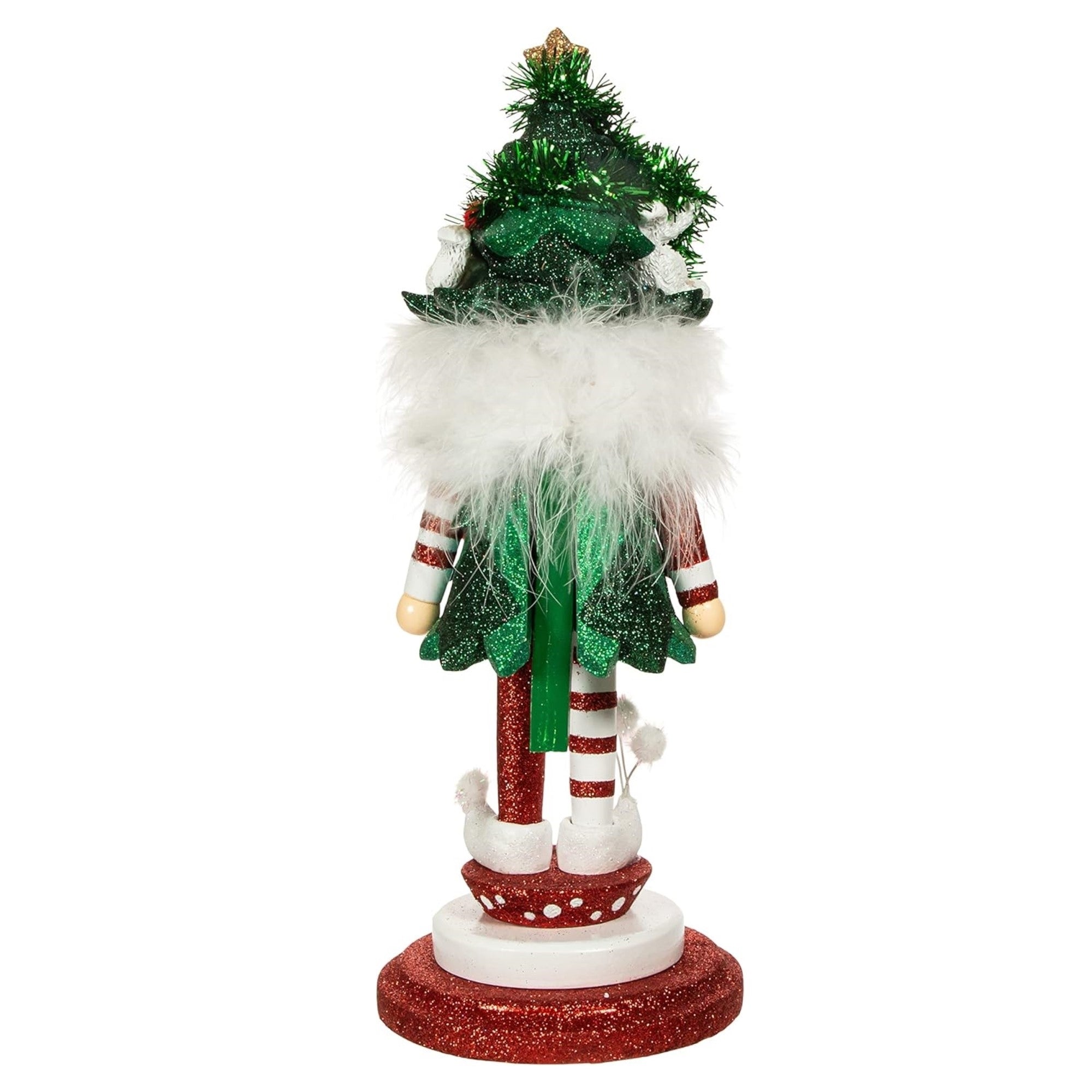 Kurt Adler Wooden Hollywood Nutcracker Collection, Cats in Christmas Tree Hat, 14in