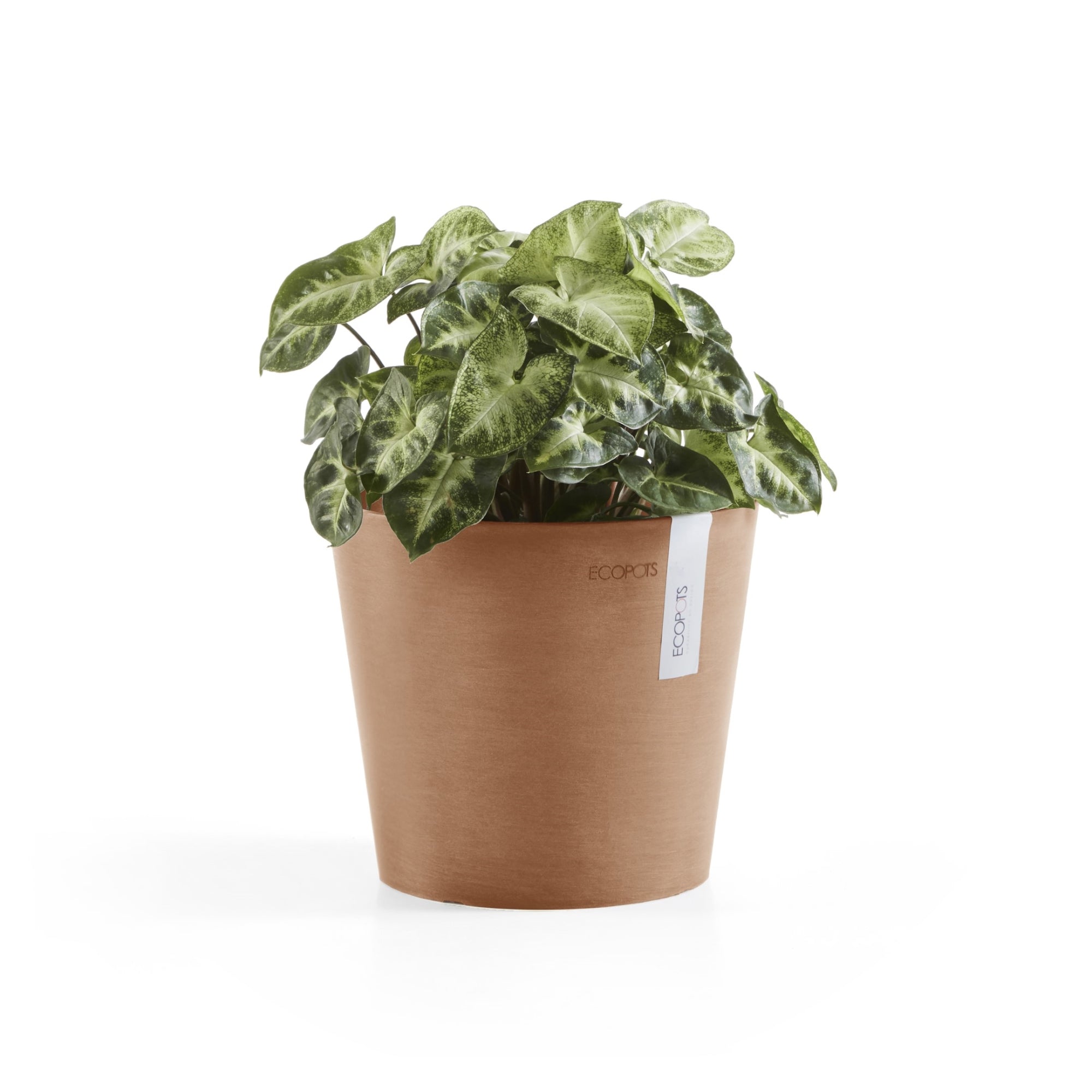 Ecopots Amsterdam Mini Durable Modern Round Recycled-Based Composite Flower Pot Planter