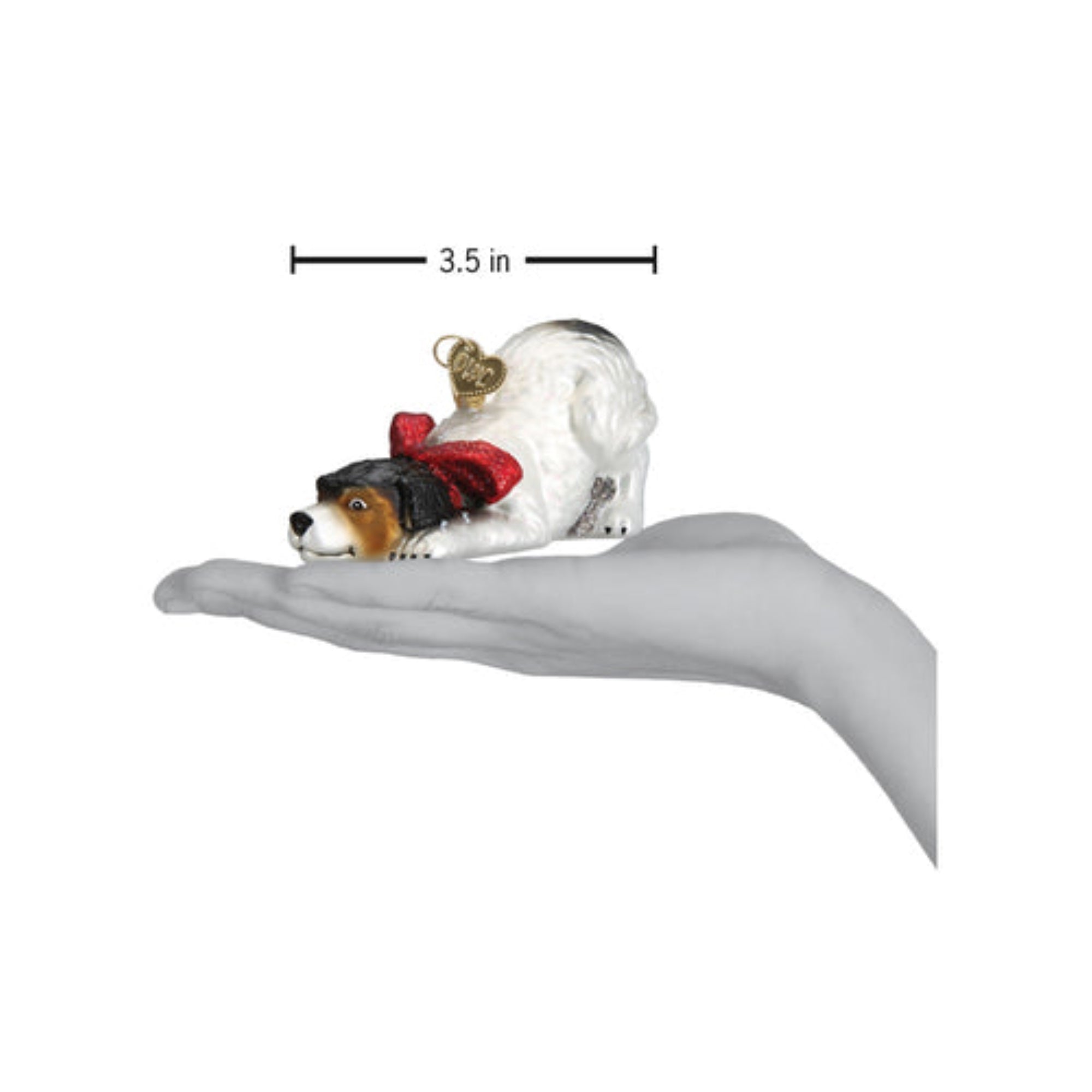 Old World Christmas Blown Glass Ornament for Christmas Tree, Norman Rockwell Signature Dog