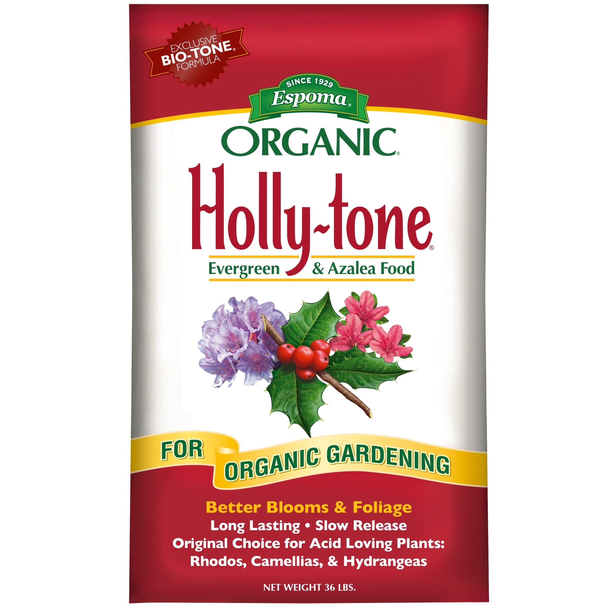 Espoma Organic Holly-tone 4-3-4 Evergreen & Azalea Plant Food for Acid Loving Plants, Better Blooms & Foliage